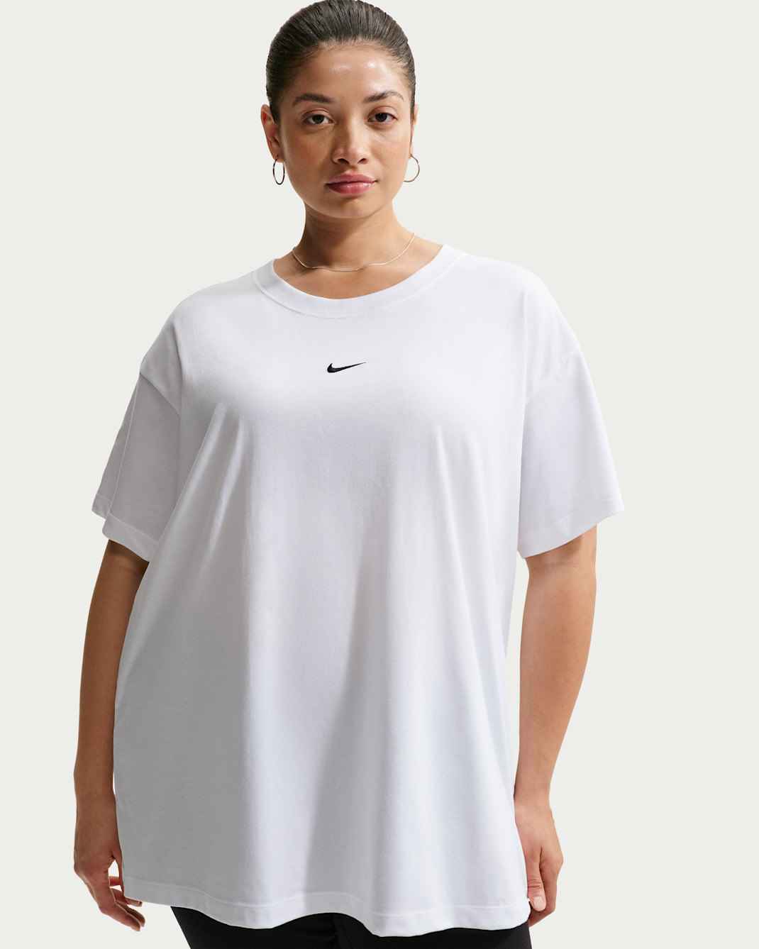 Nike Sportswear Classic Women's Oversized T-Shirt (Plus Size) - White/Black