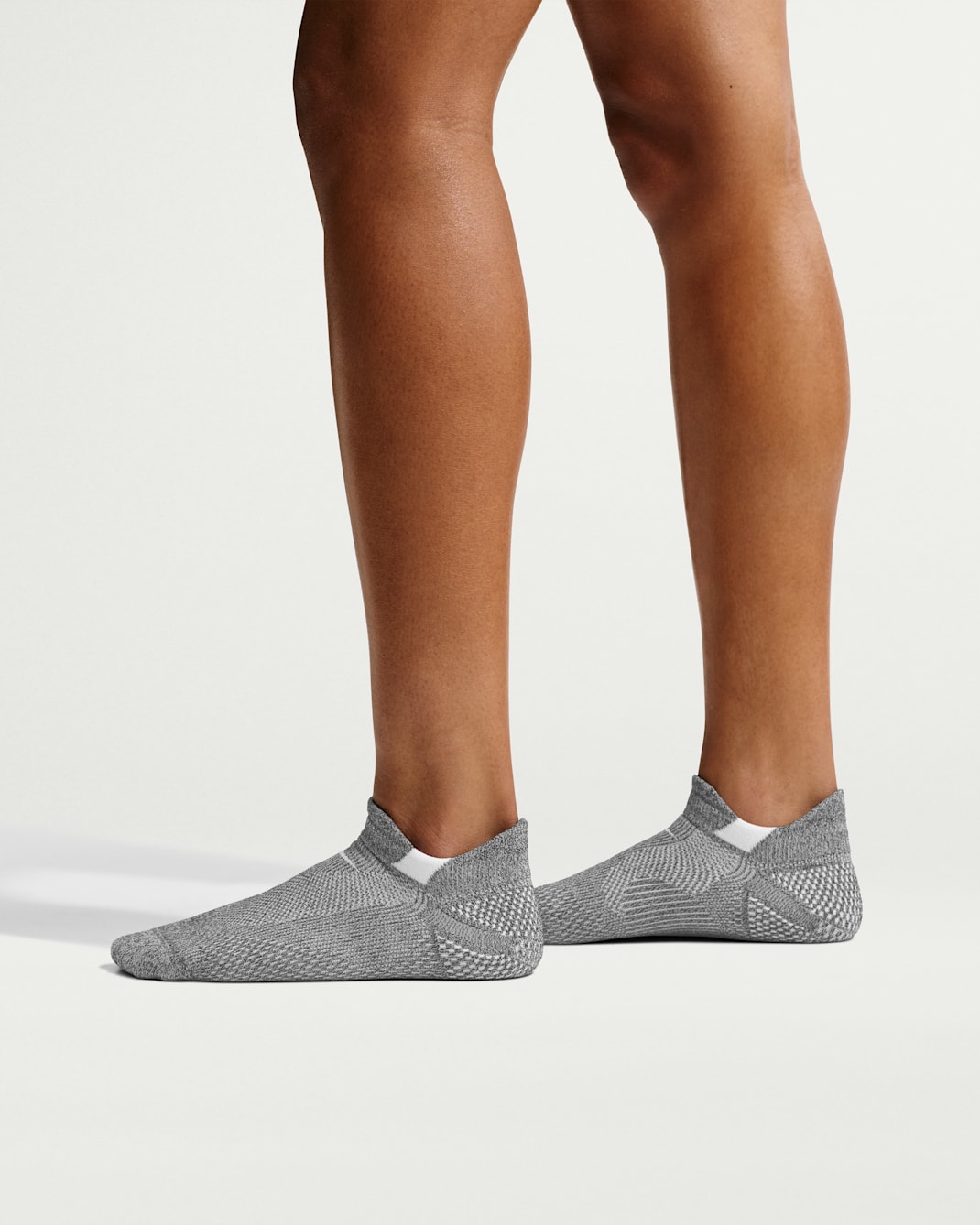 Nike Running Lightweight No-Show Socks (1 Pair) - Dark Smoke Grey/Pure Platinum/Light Smoke Grey/White