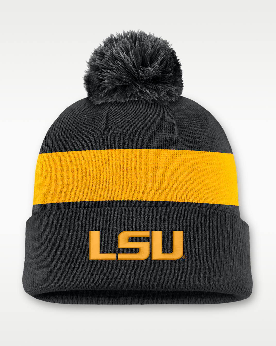 LSU Peak Men's Nike College Cuffed Beanie - Black
