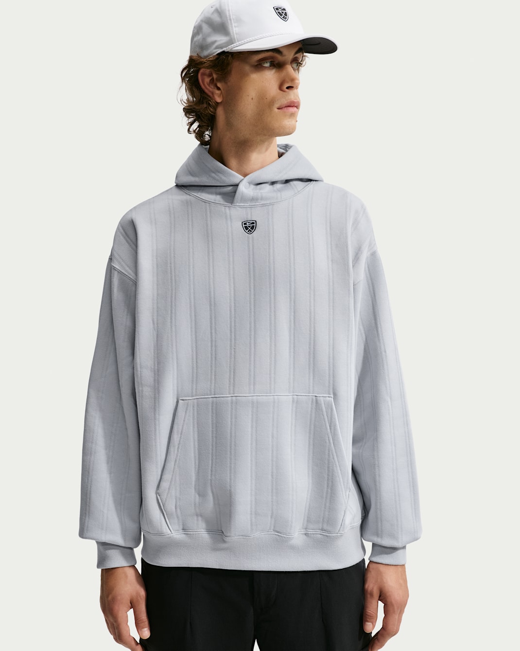 Nike Fairway Fresh Men's Therma-FIT Oversized Golf Hoodie - Wolf Grey/Black