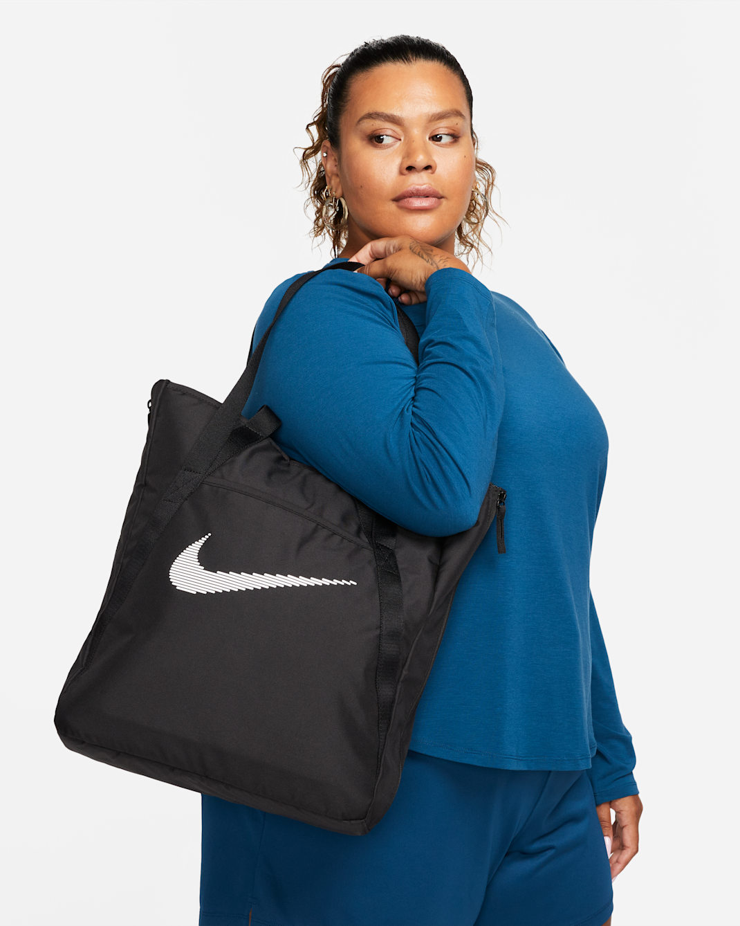 Nike Gym Tote (28L) - Black/Black/White