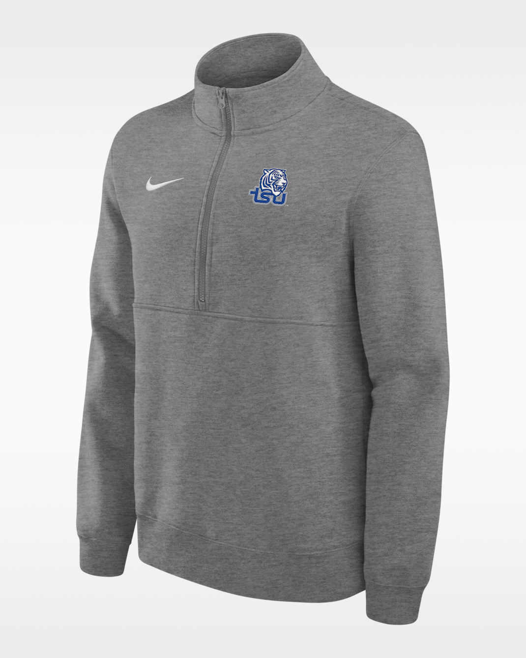 Tennessee State University Tigers Club Men's Nike College Fleece Half-Zip Top - Dark Grey Heather