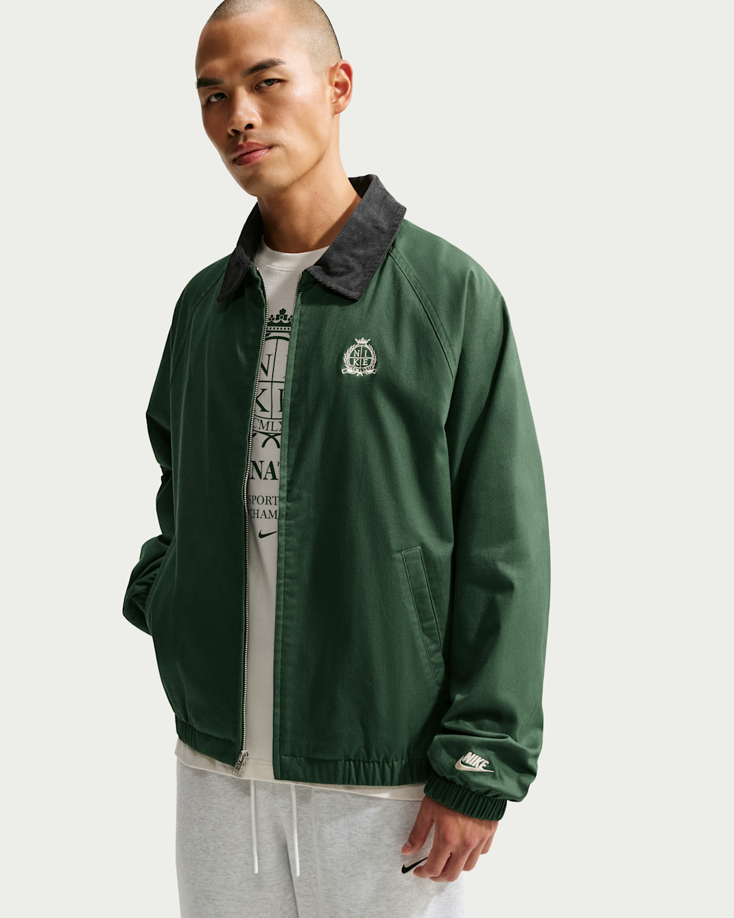 Nike Club Men's Campus Jacket - Fir/Black/Sanddrift