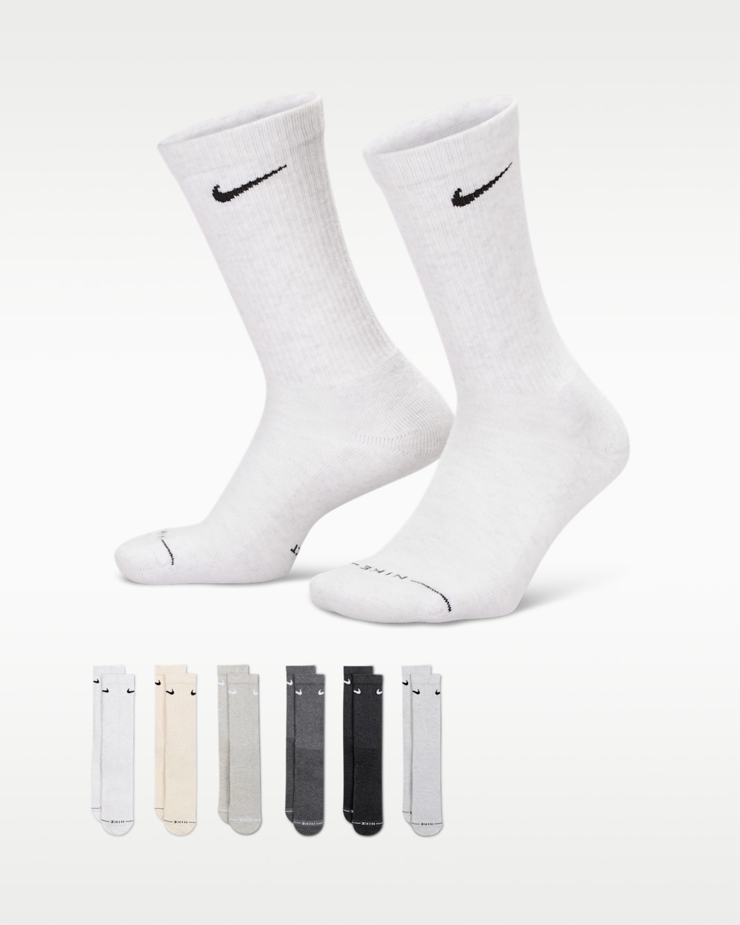 Nike Everyday Elevated Crew Socks (6 Pairs) - Multi-Colour