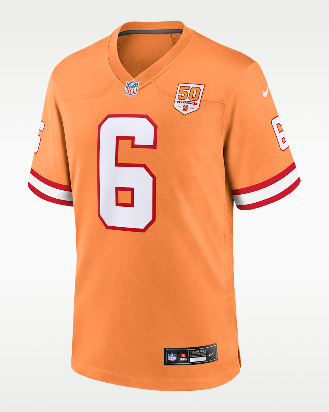 Baker Mayfield Tampa Bay Buccaneers 50th Anniversary Men's Nike NFL Game Jersey - Orange