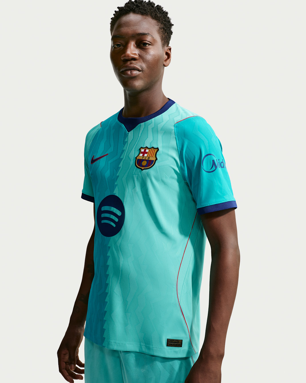 FC Barcelona 2026/27 Match Third Men's Nike Aero-FIT Football Authentic Shirt - Green Frost/Green Frost/Gym Red/Loyal Blue