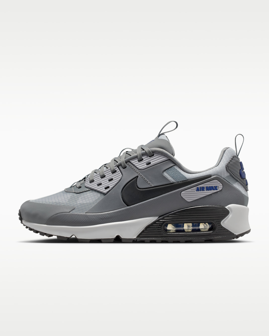 Nike Air Max 90 herresko - Cool Grey/Deep Royal Blue/Wolf Grey/Svart