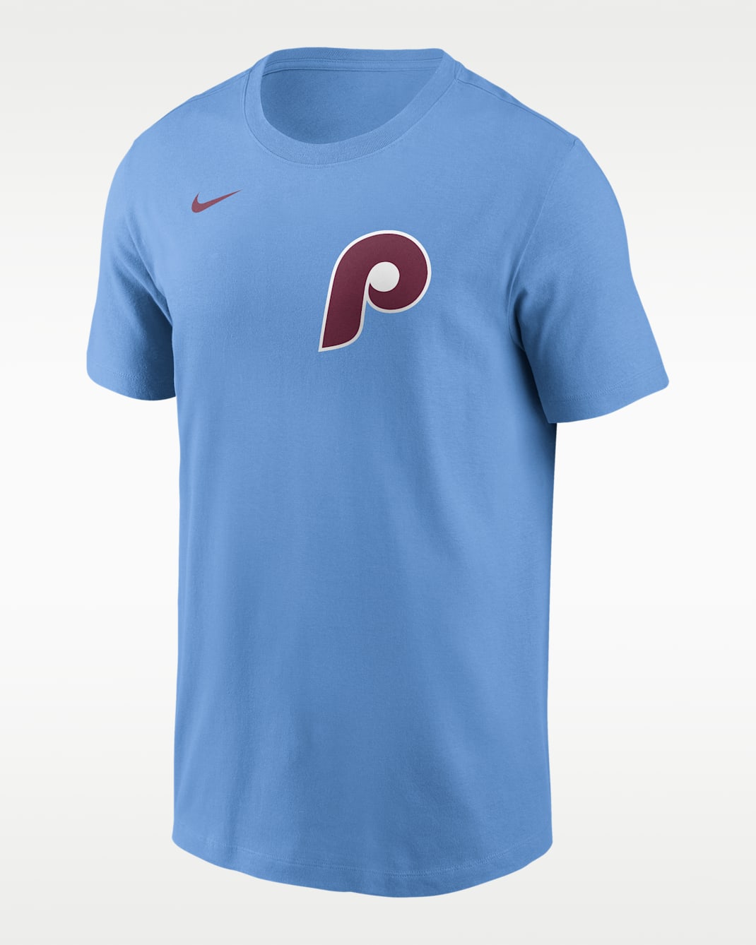Playera Nike de la MLB para hombre Kyle Schwarber Philadelphia Phillies - Azul claro