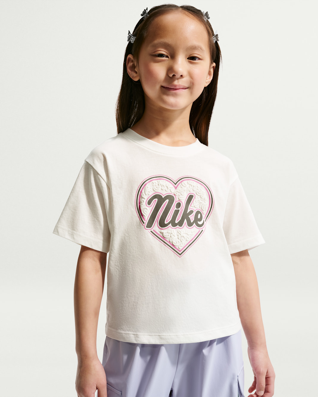Nike Little Kids' Juxta-Girl Boxy T-Shirt - Sail