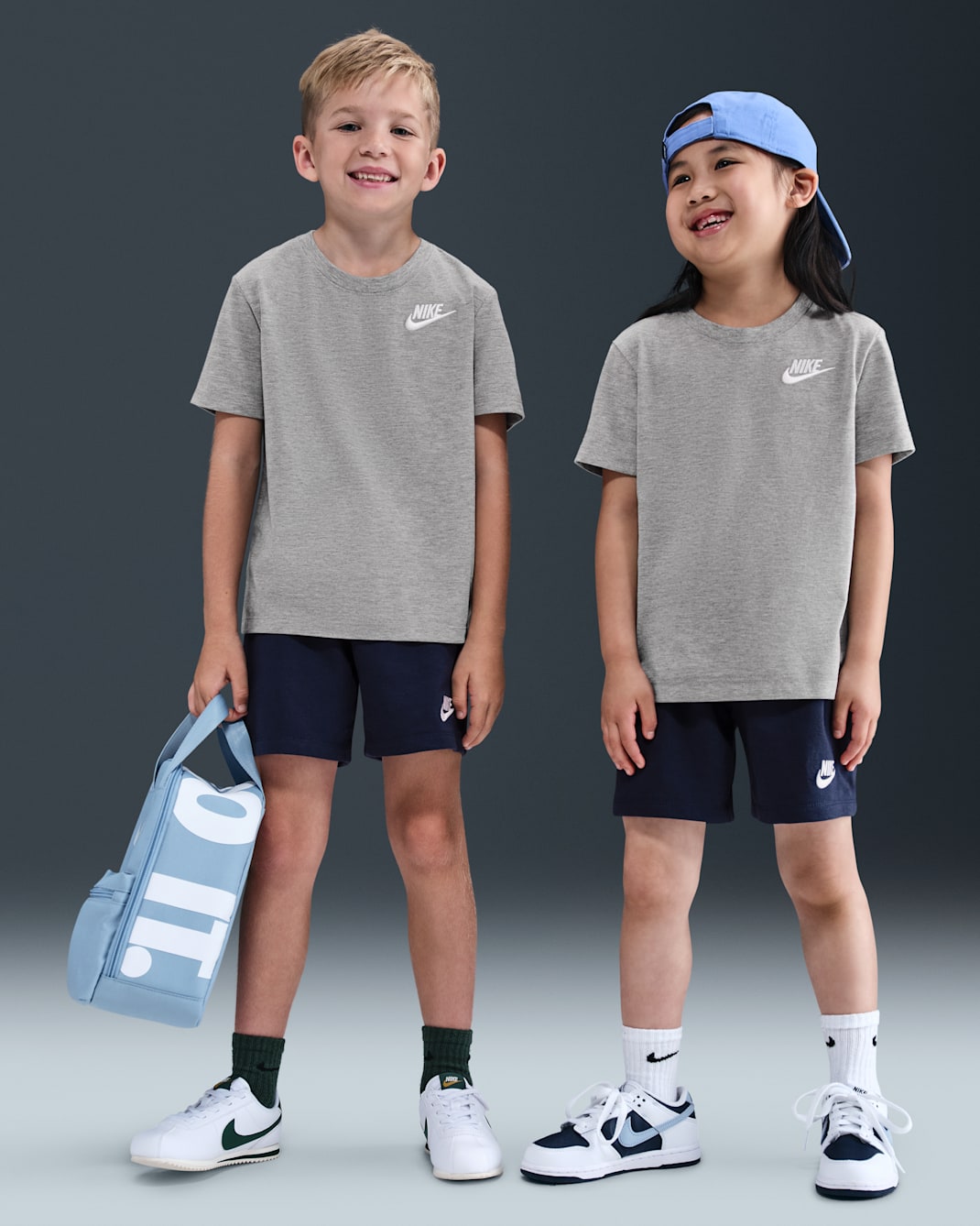 Nike Little Kids' Club 2-Piece Knit Shorts Set - Midnight Navy