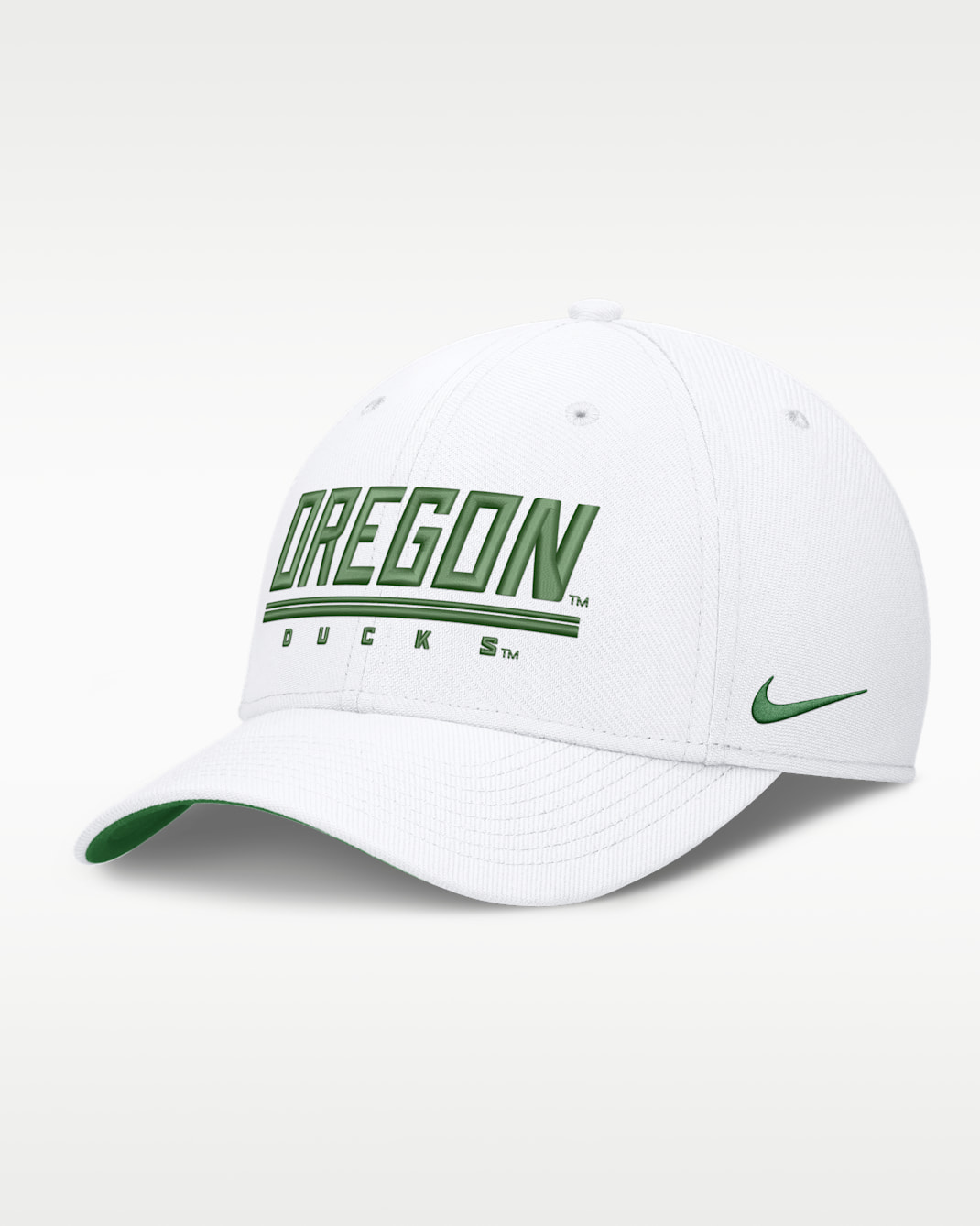 Oregon Sideline Rise Men's Nike Dri-FIT College Hat - White/Apple Green