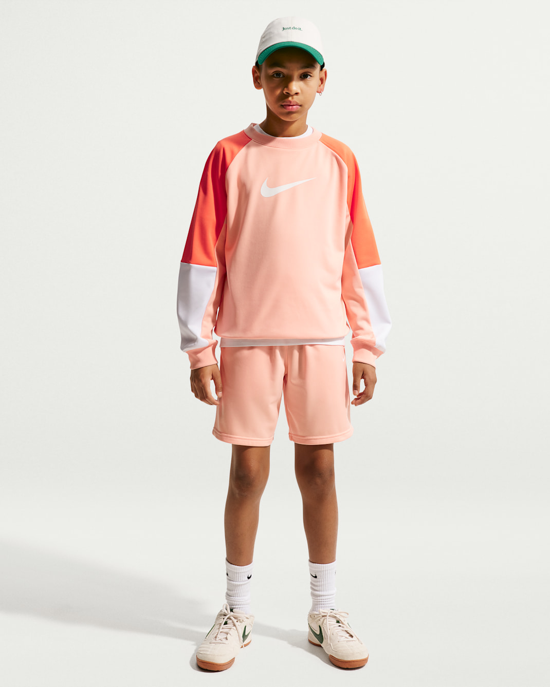 Conjunto deportivo para niños talla grande Nike Sportswear - Naranja ártico/Naranja césped/Blanco/Blanco