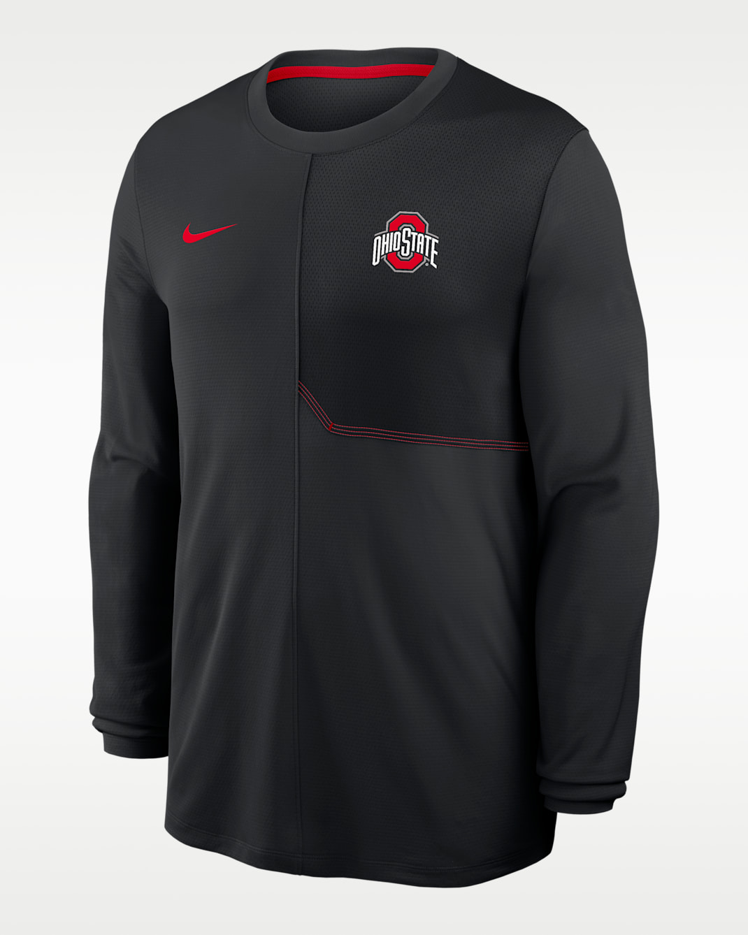 Ohio State Sideline Coach Men's Nike Dri-FIT College Long-Sleeve Top - Black