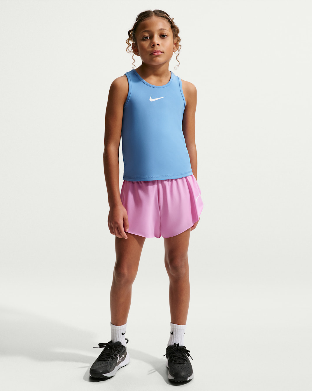 Nike Pro Little Kids' Dri-FIT 2-in-1 Shorts - Purple