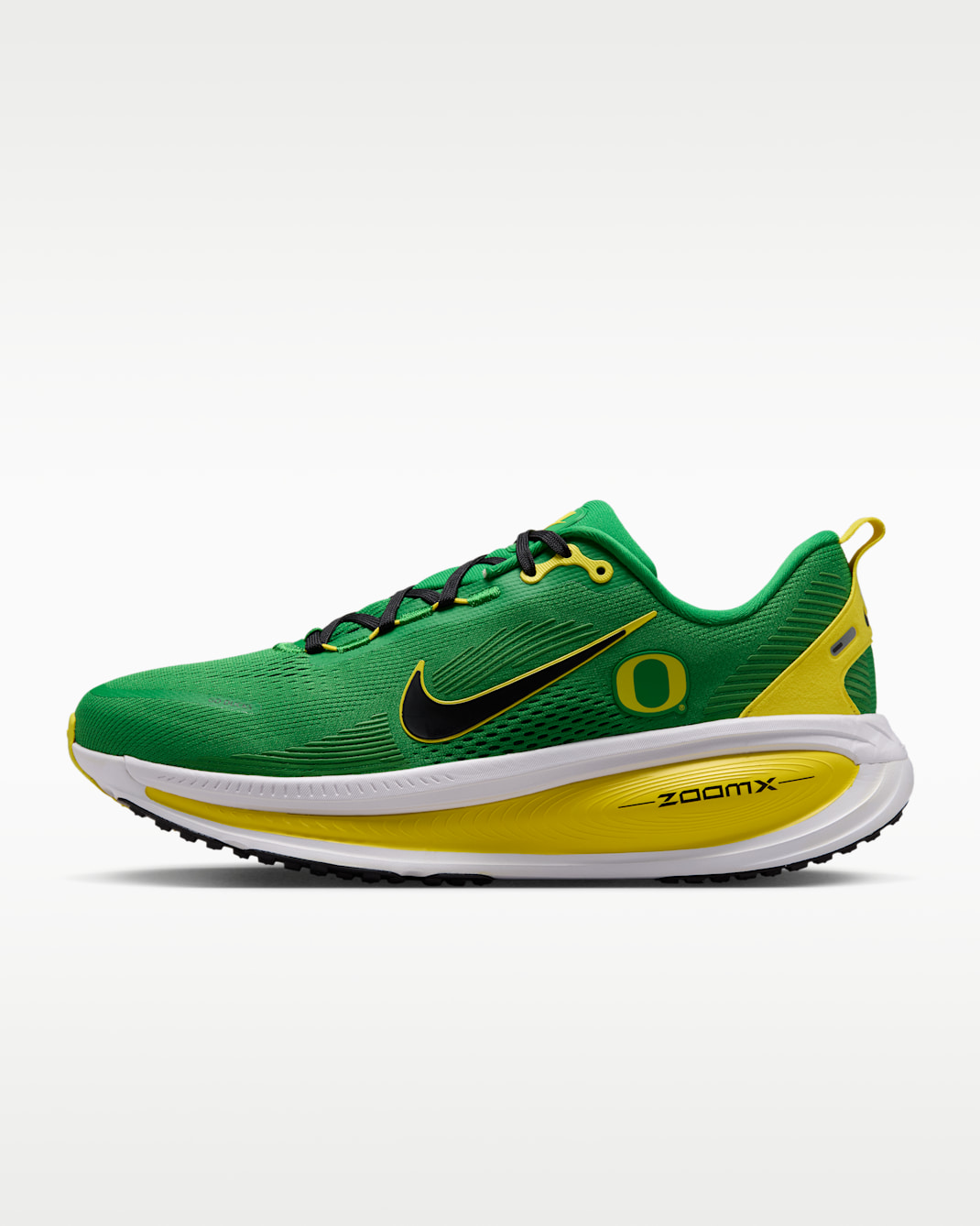 Nike College Vomero 18 (Oregon) Men's Road Running Shoes - Apple Green/White/Black
