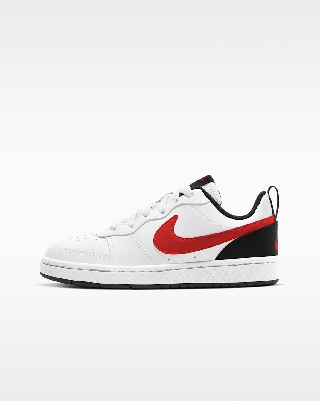 Nike Court Borough Low 2 Older Kids' Shoes - White/Black/University Red
