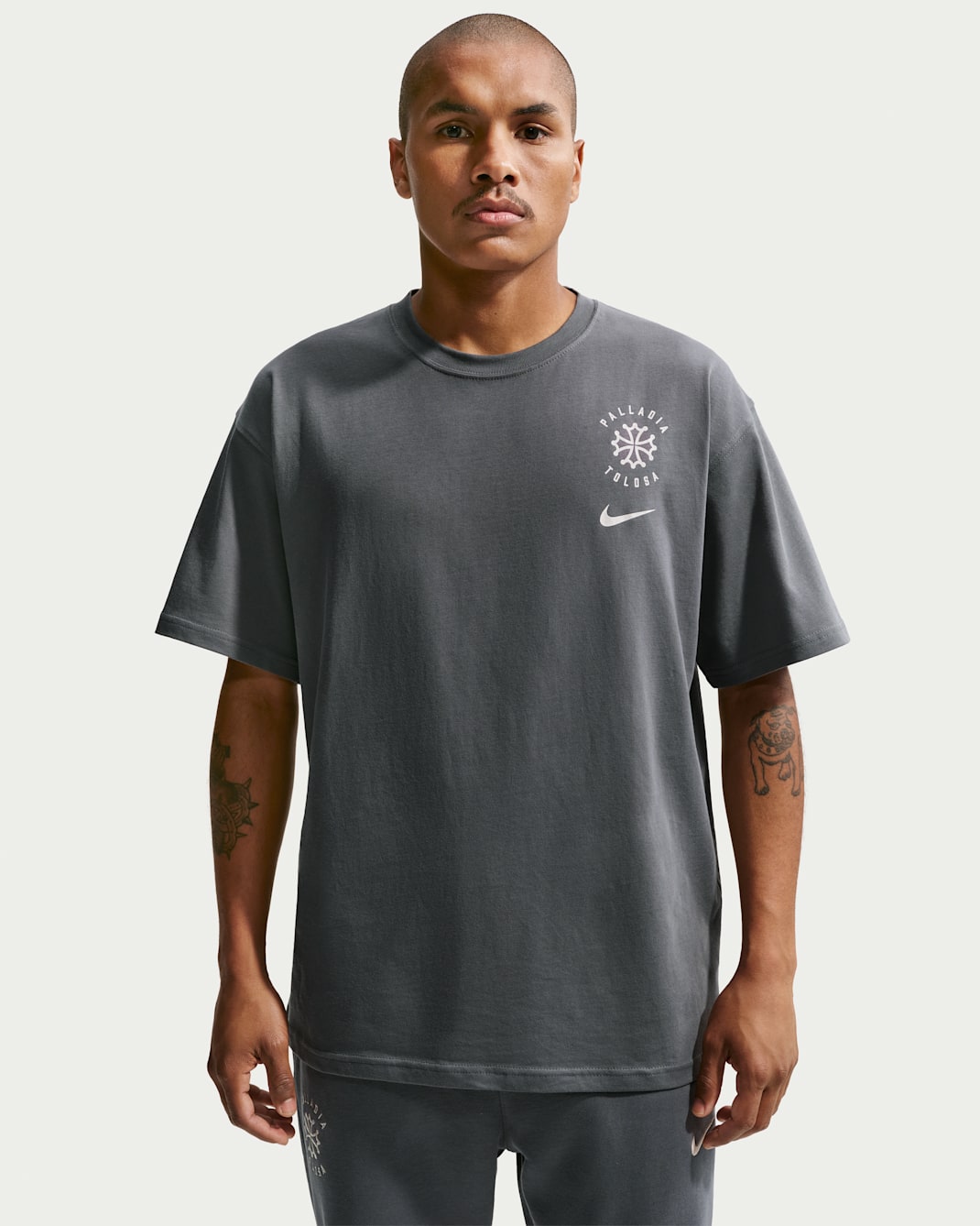 Stade Toulousain X Toulouse F.C. Unisex Nike Capitolium Loose-Fit Tee - Iron Grey/Natural