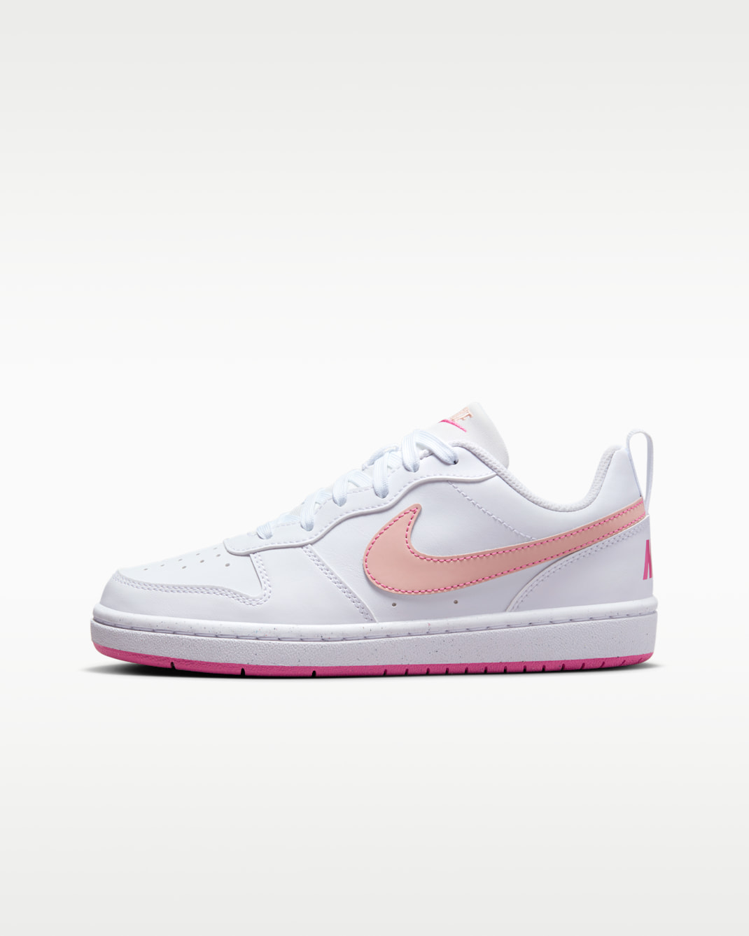 Nike Court Borough Low Recraft Older Kids' Shoes - White/Pinksicle/Arctic Orange