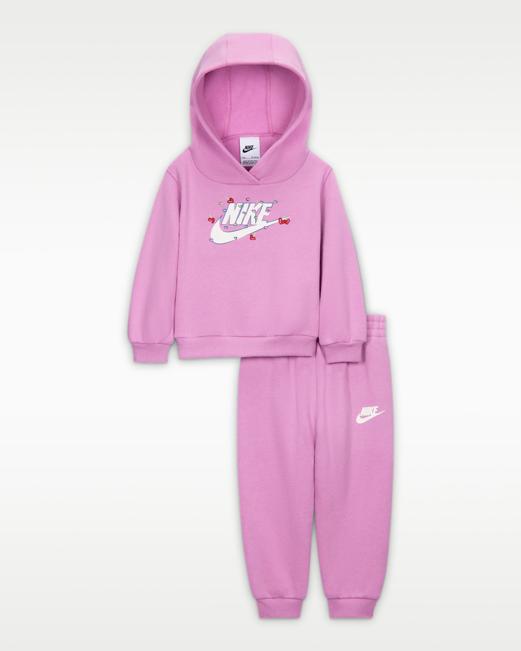 Nike Baby (12-24M) Fleece Pullover Hoodie and Joggers Set - Purple