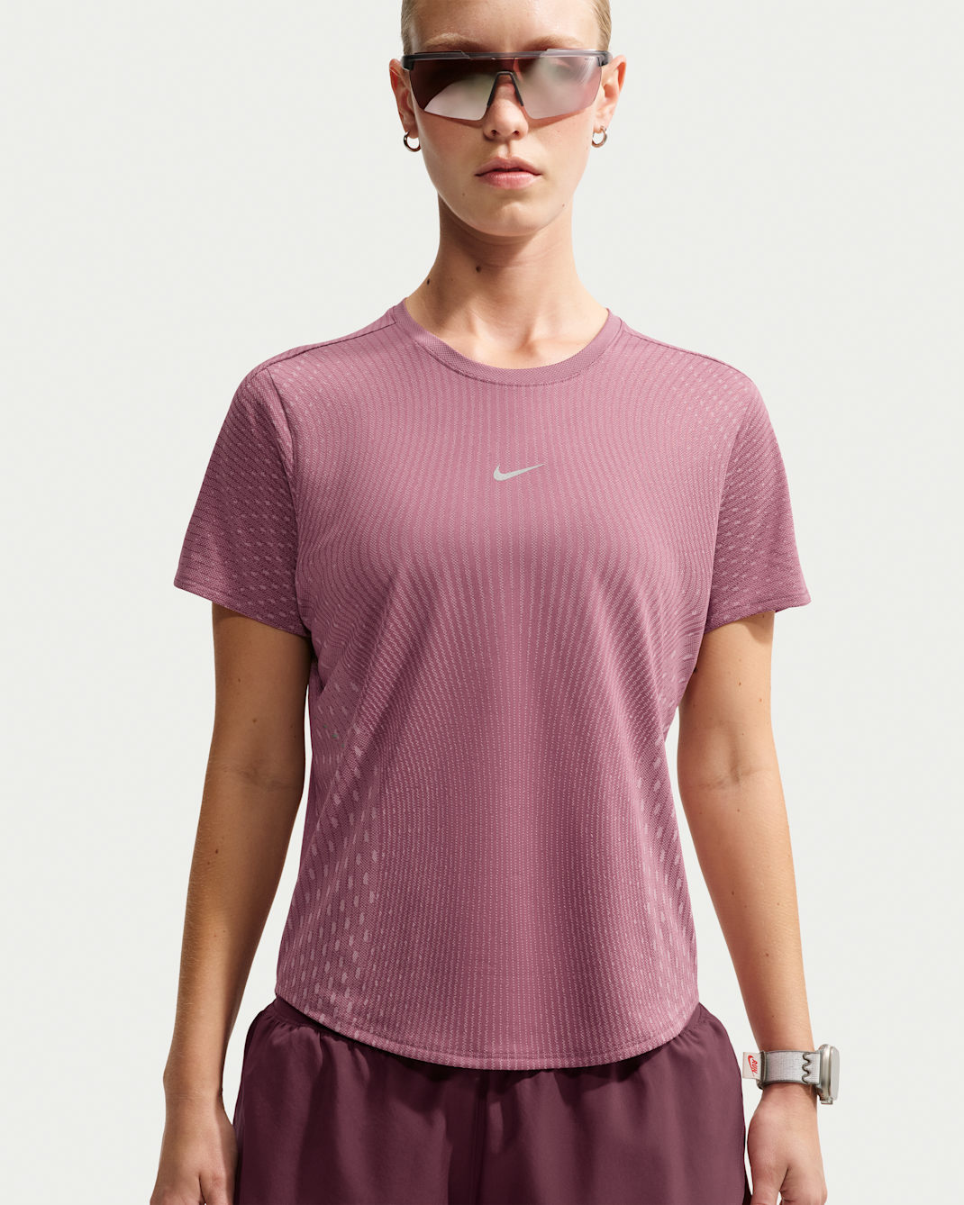 Nike Swift Women's Aero-FIT Short-Sleeve Running Top - Pink Smoke/Pink Rise