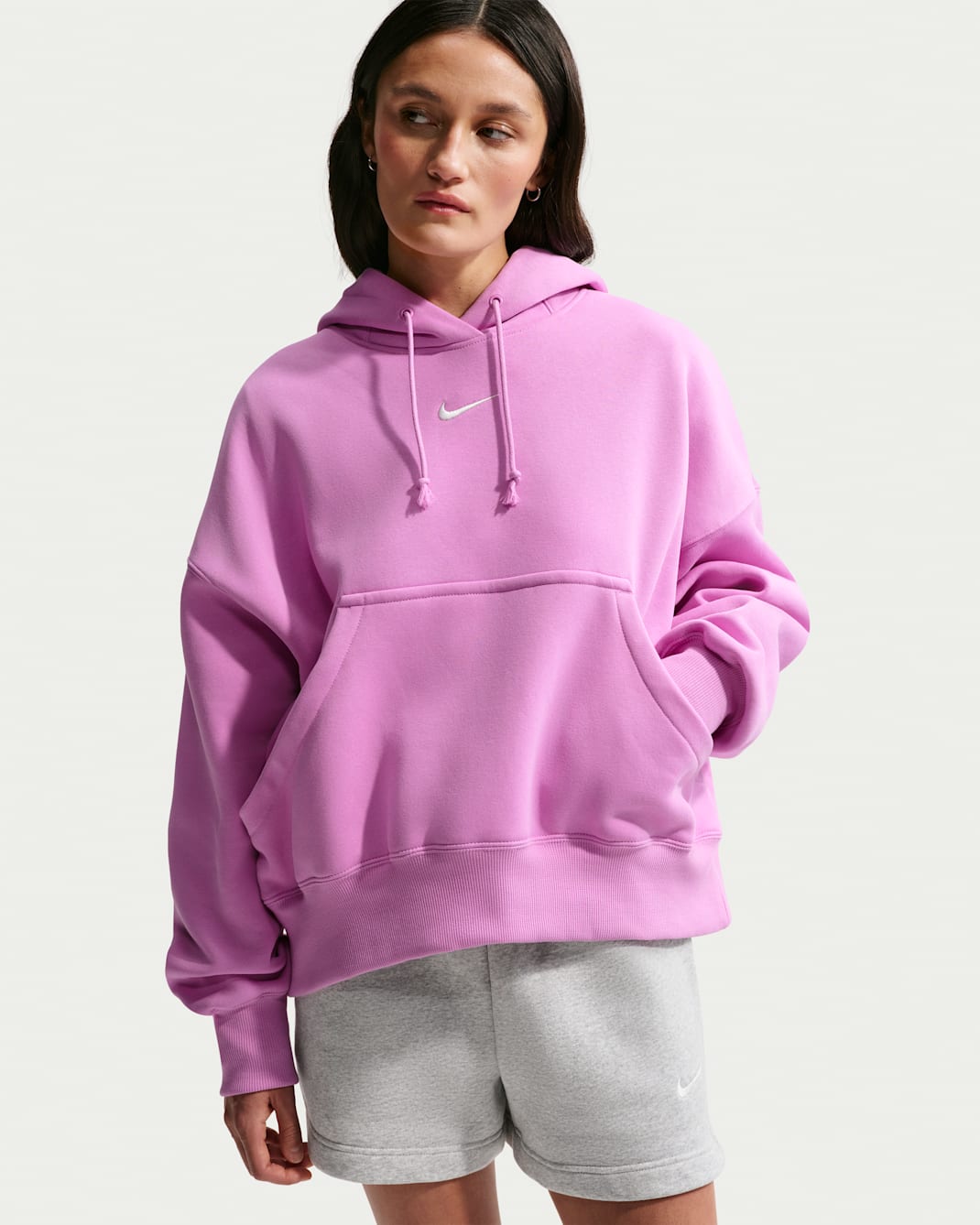 Nike Sportswear Phoenix Fleece Women's Over-Oversized Pullover Hoodie - Light Magenta/Sail