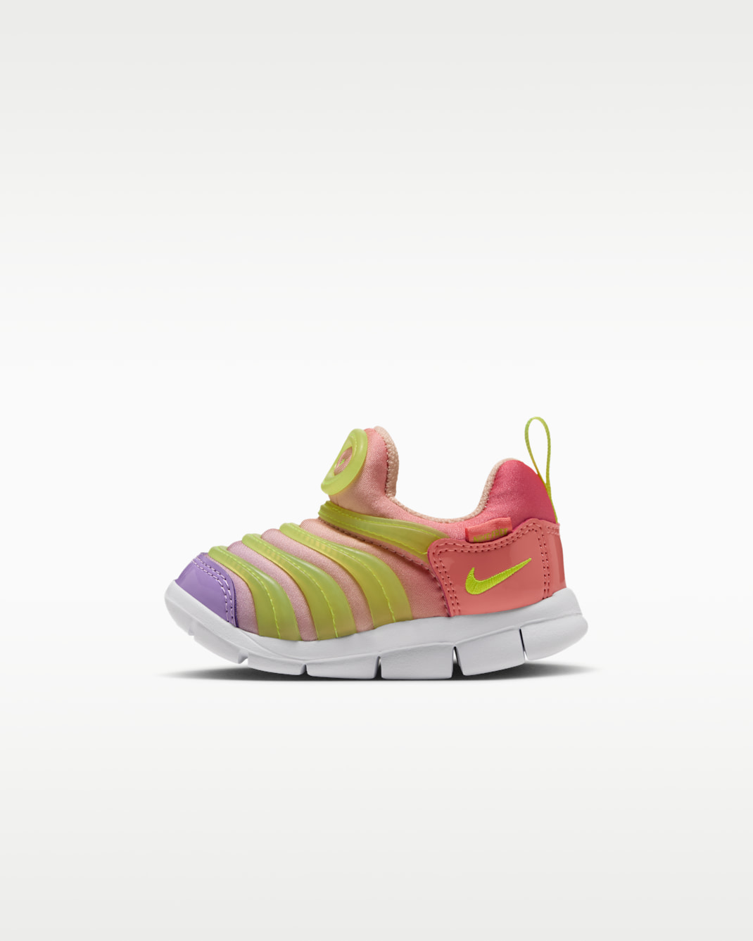 Nike Dynamo Free Baby/Toddler Shoes - Crimson Bliss/Sunset Haze/Lemon Venom/Persian Violet