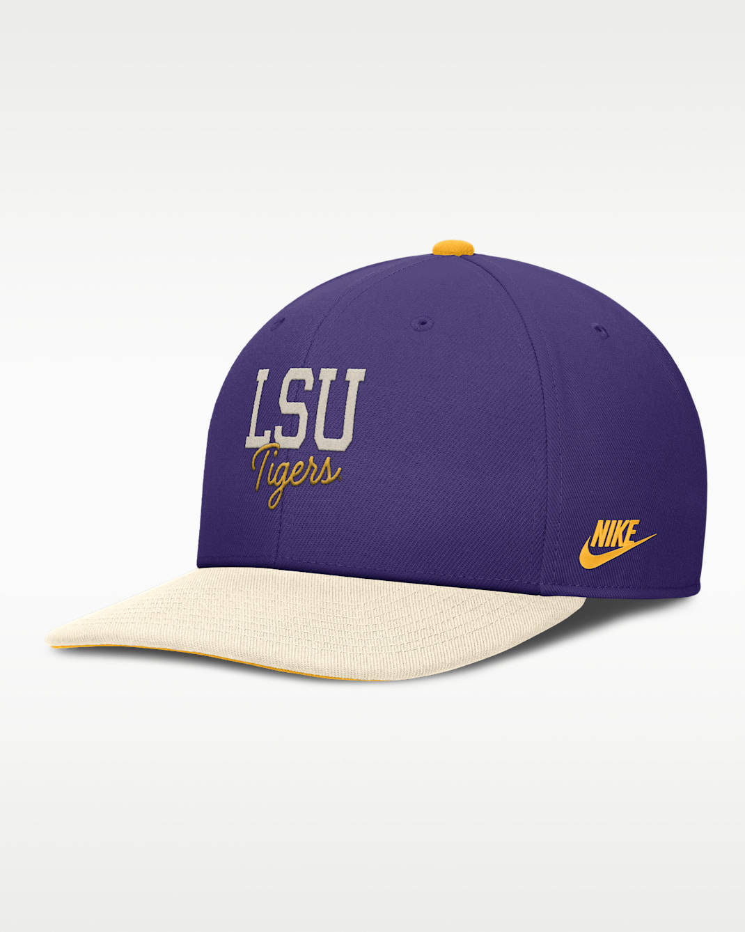 Gorra universitaria Nike Dri-FIT ajustable para hombre LSU Legacy Script - Oro