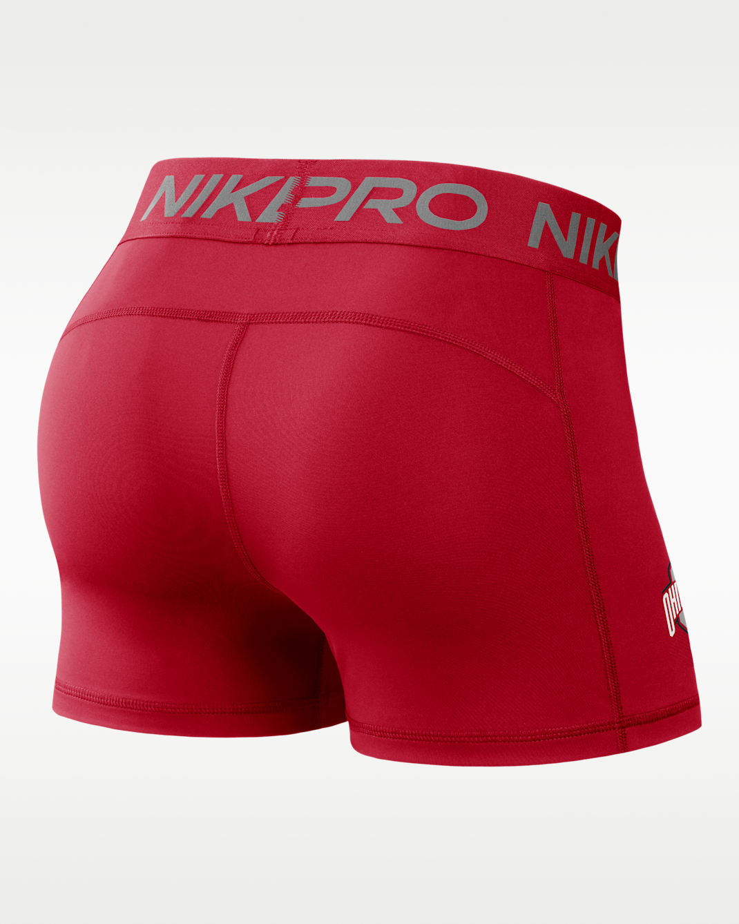 Ohio State Pro Women's Nike Dri-FIT College Mid-Rise Shorts