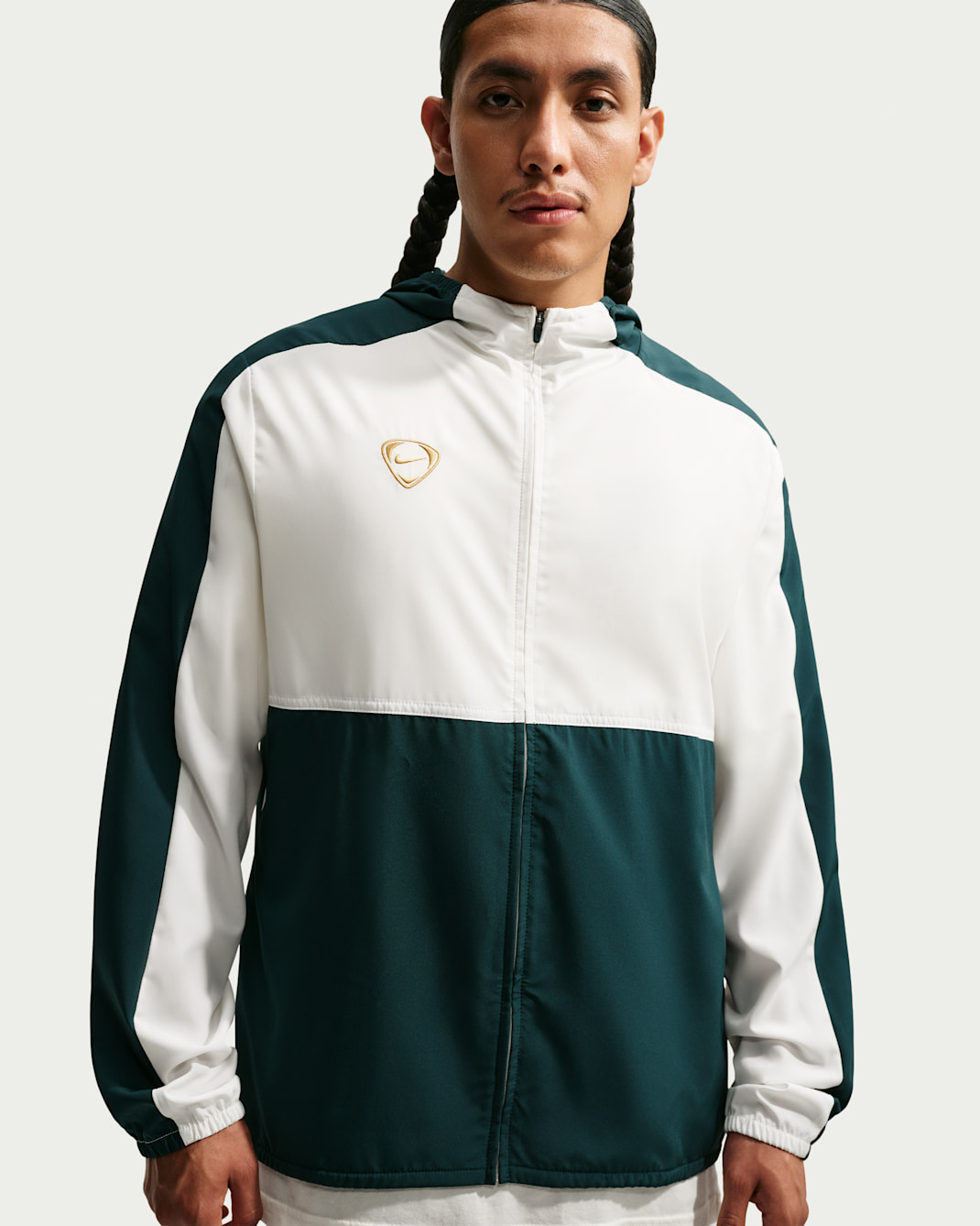 Nike Strike Men's Dri-FIT Football Woven Tracksuit Jacket - Sail/Midnight Spruce/Metallic Gold