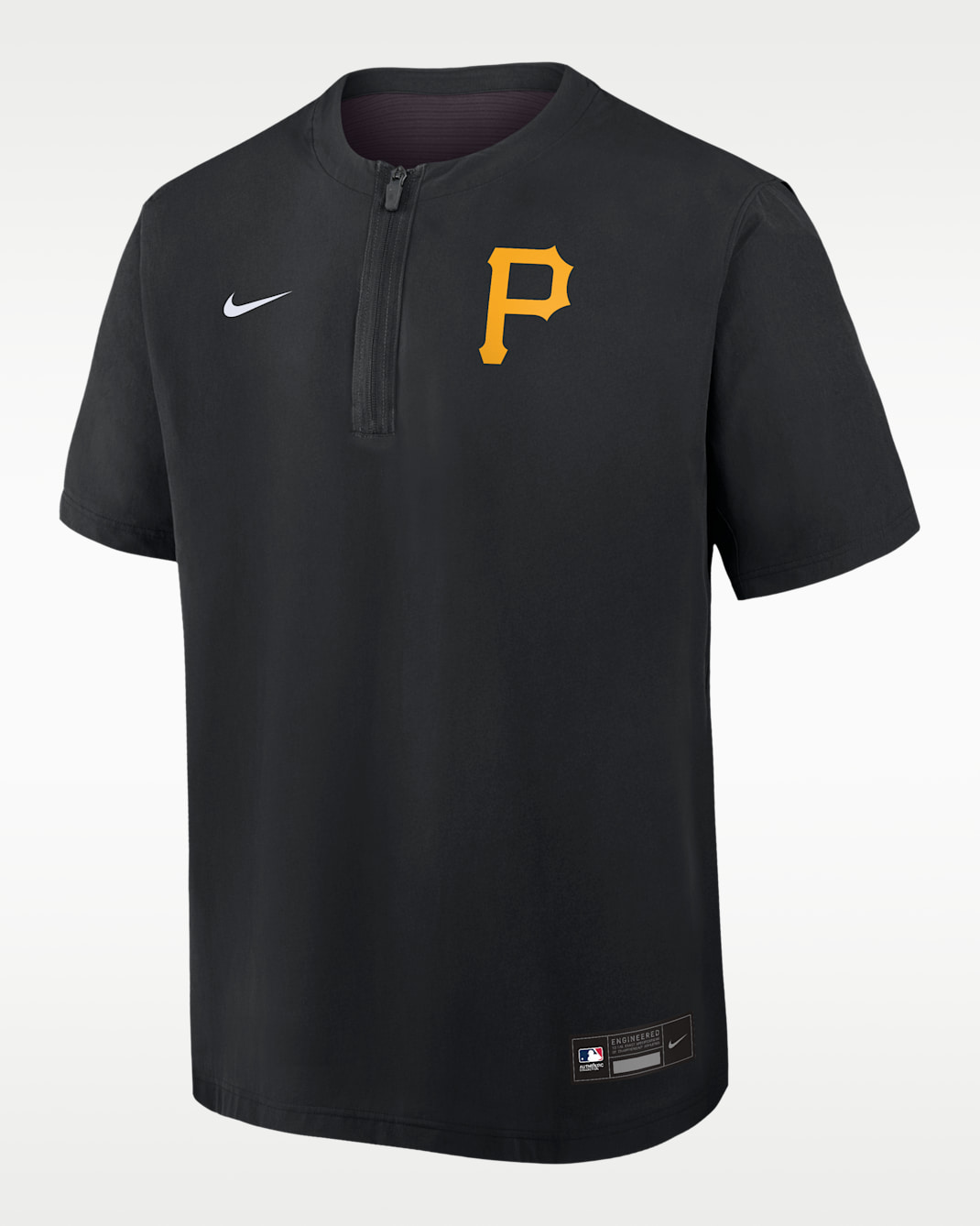 Pittsburgh Pirates Authentic Collection Men's Nike Dri-FIT MLB 1/4-Zip Short-Sleeve Windshirt - Black