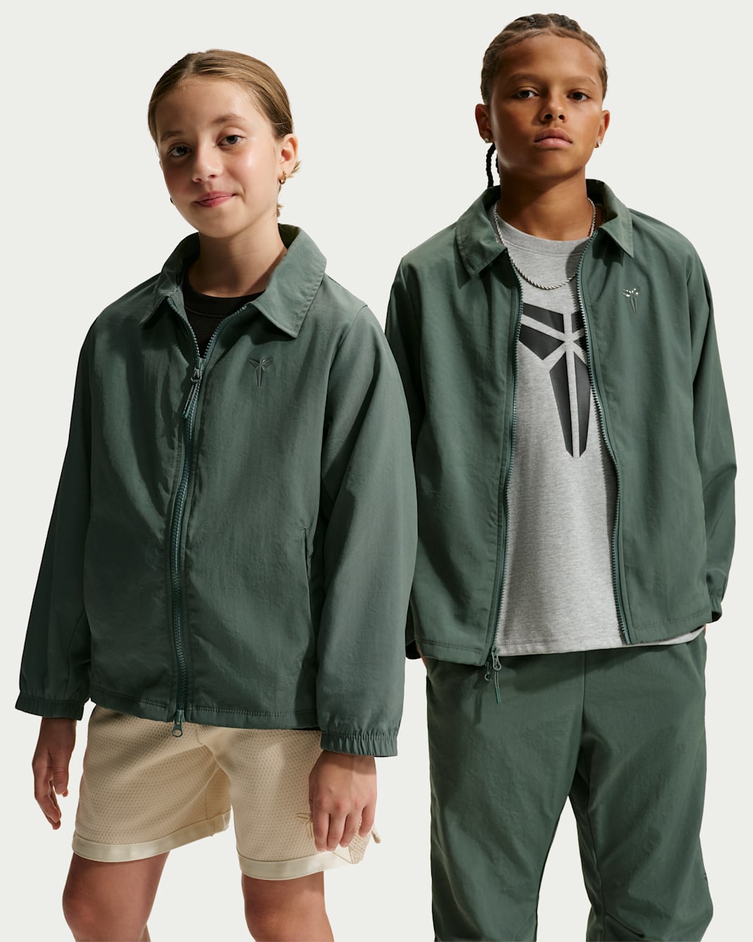 Kobe Older Kids' Mamba Woven Basketball Jacket - Mineral Spruce/Mineral Spruce