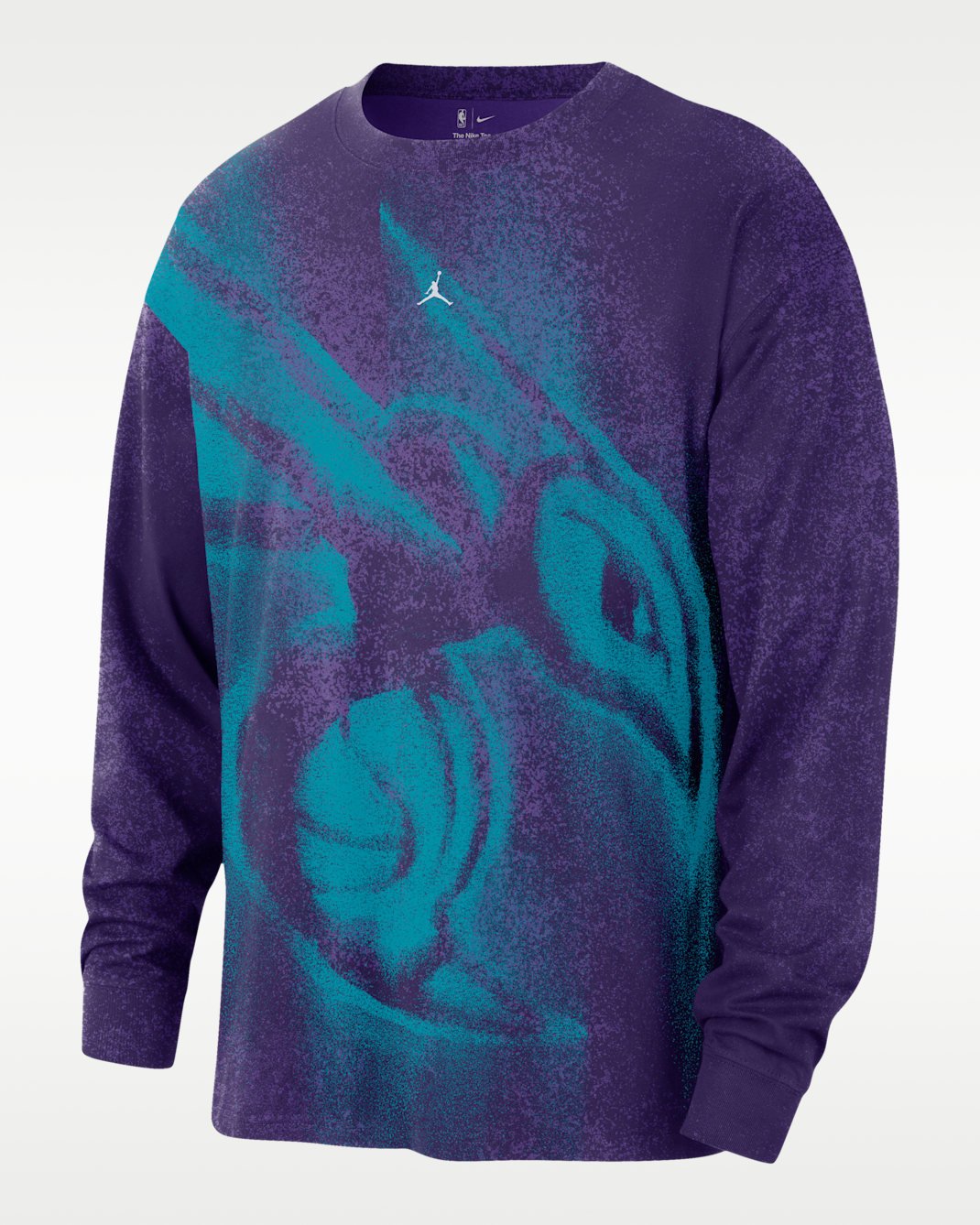 Charlotte Hornets Essential Anthem Men's Long-Sleeve Basketball T-Shirt - Field Purple