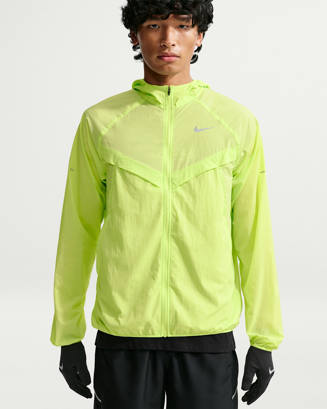 Löparjacka Nike Stride Repel UV för män - Light Lemon Twist/Light Lemon Twist