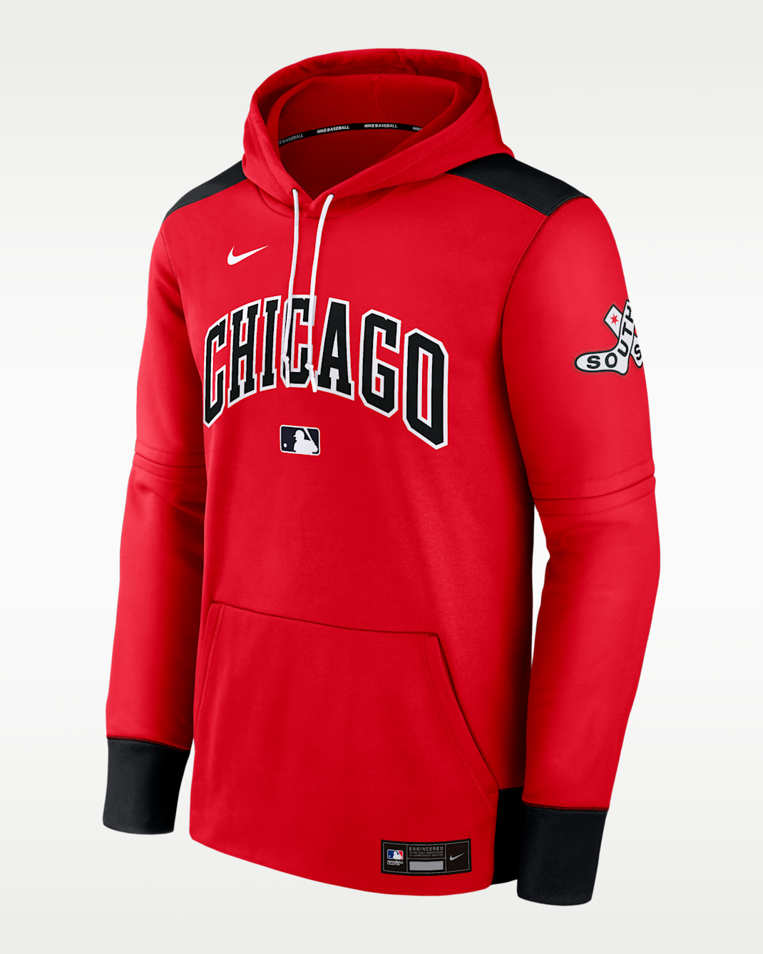 Chicago White Sox Authentic Collection City Connect Men's Nike Therma MLB Pullover Hoodie - Red