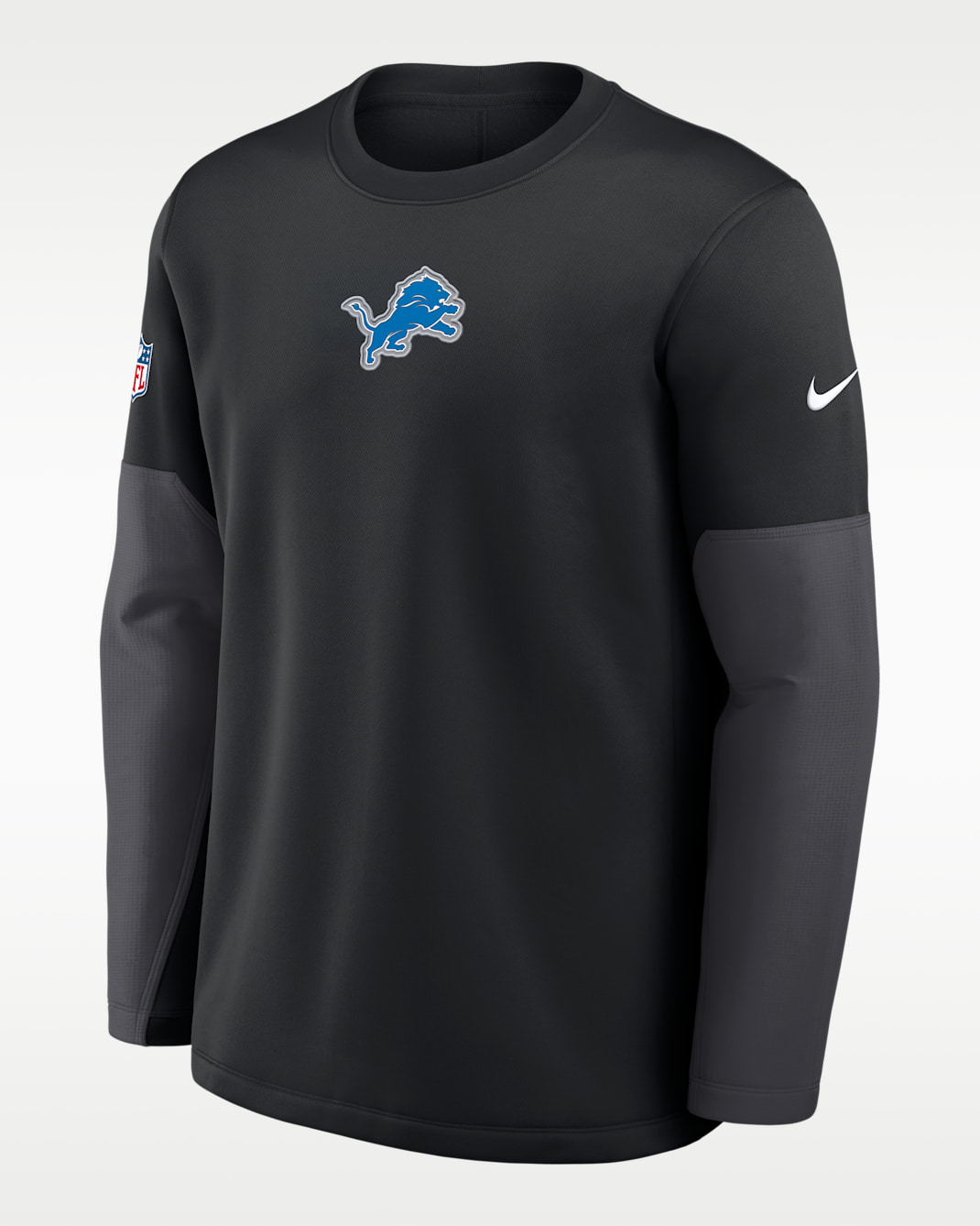 Detroit Lions Scripted To Win Sideline Coach Men's Nike Therma-FIT NFL Long-Sleeve T-Shirt - Black
