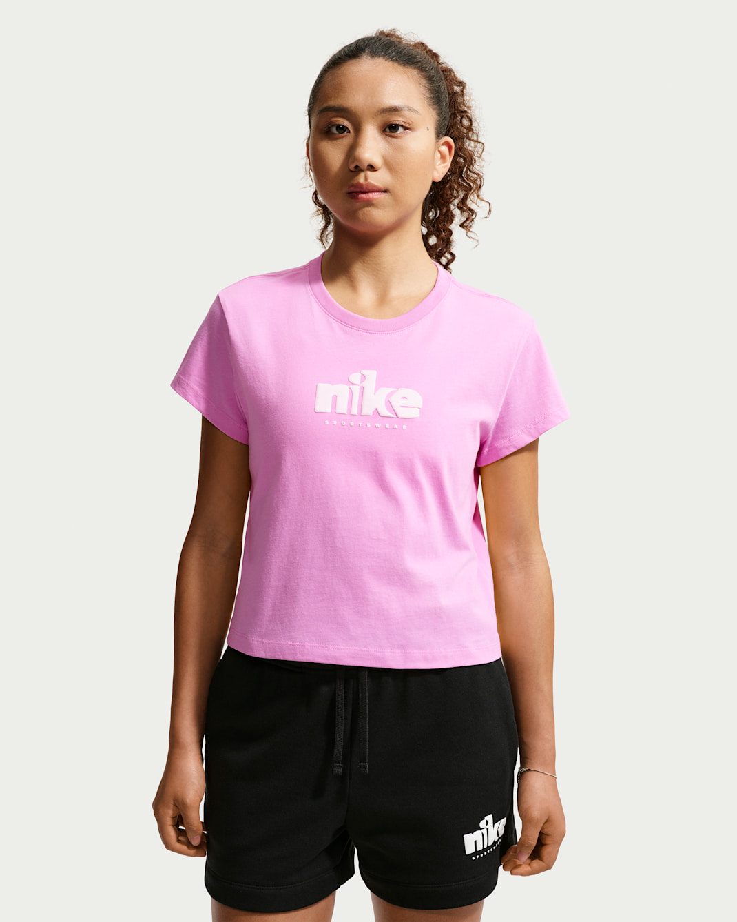 나이키 스포츠웨어 클럽 여성 반팔 티셔츠 - 라이트 마젠타