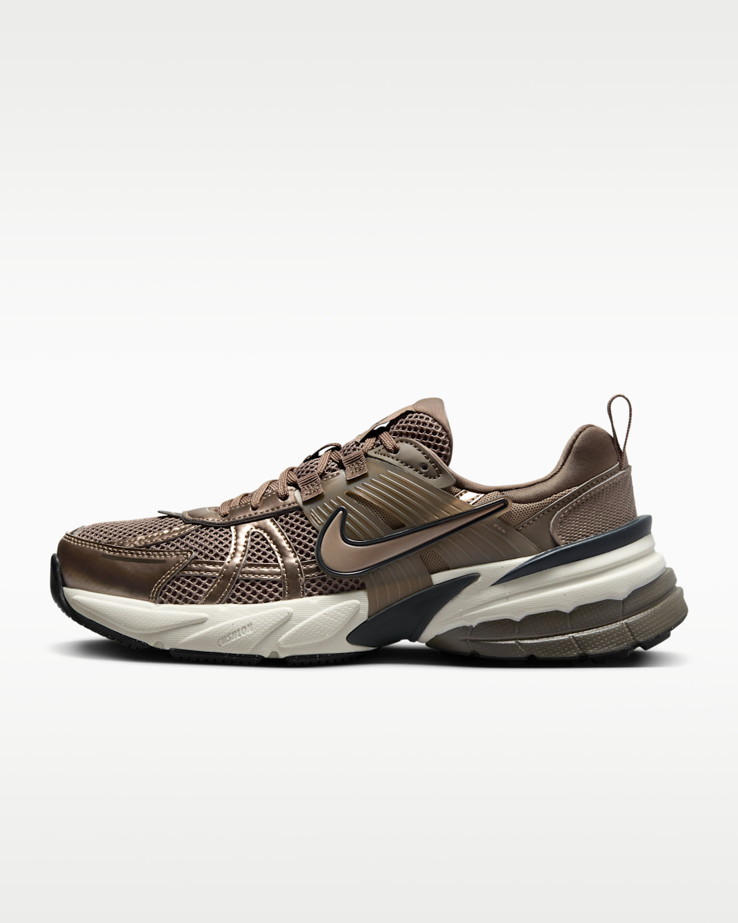 Nike V2K Run Women's Shoes with Reflective Accents - Mink Brown/Ironstone/Team Anthracite/Mink Brown