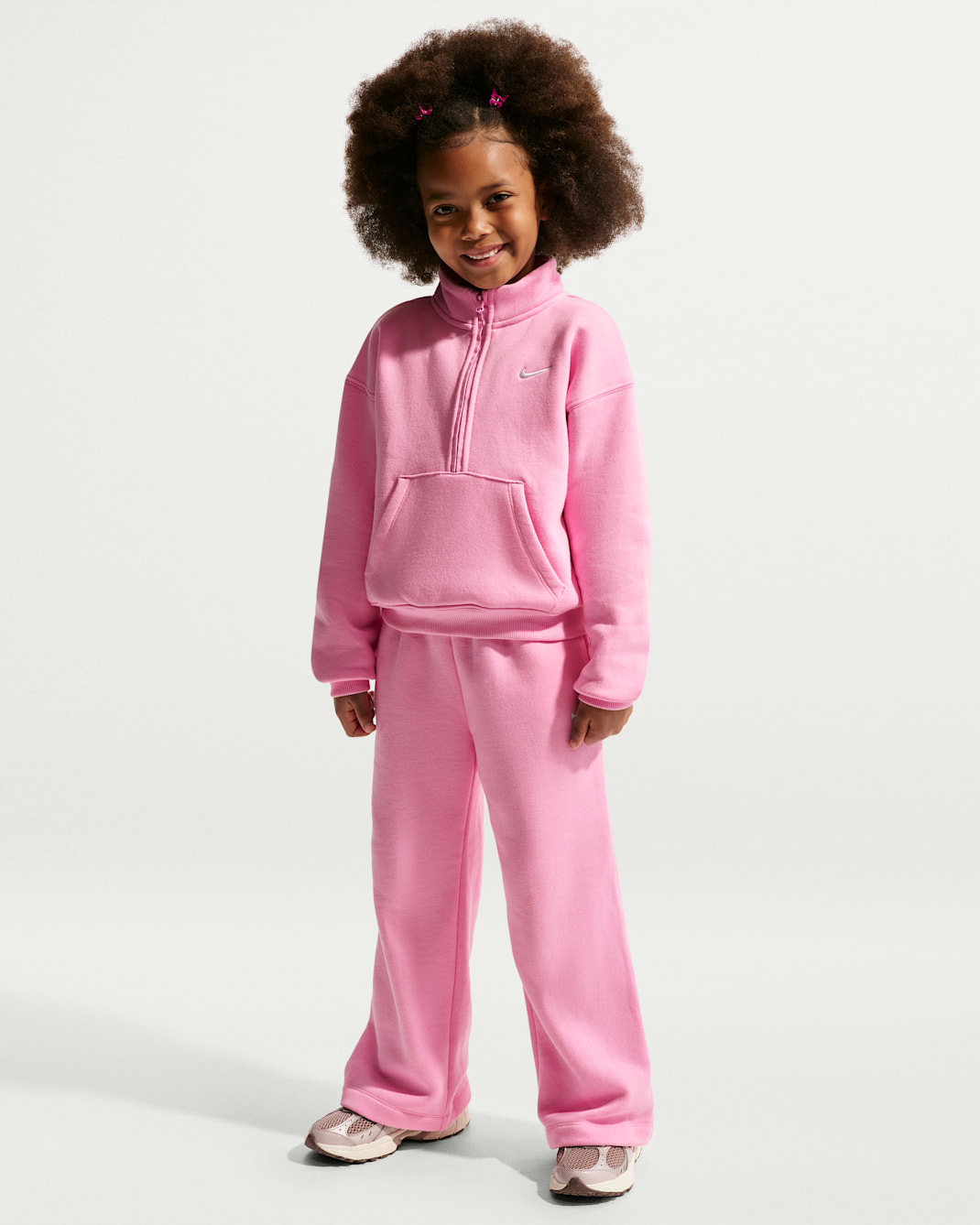 Nike Sportswear Little Kids' Studio Fleece Half-Zip and Pants Set - Pink Rise