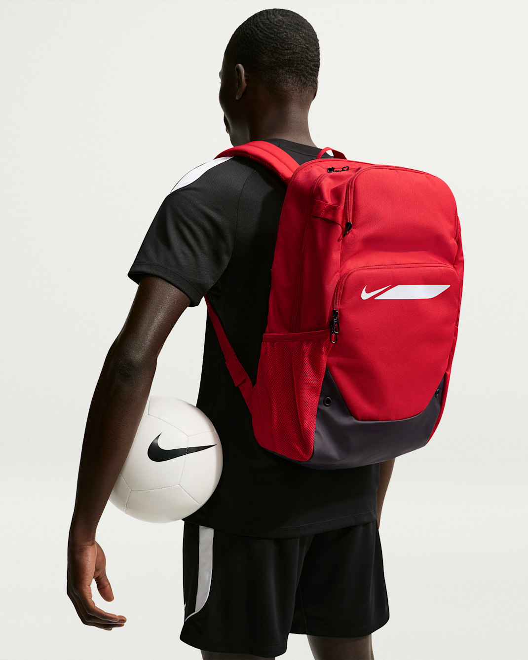 Nike Academy Soccer Backpack (Large, 30L) - University Red/Black/White
