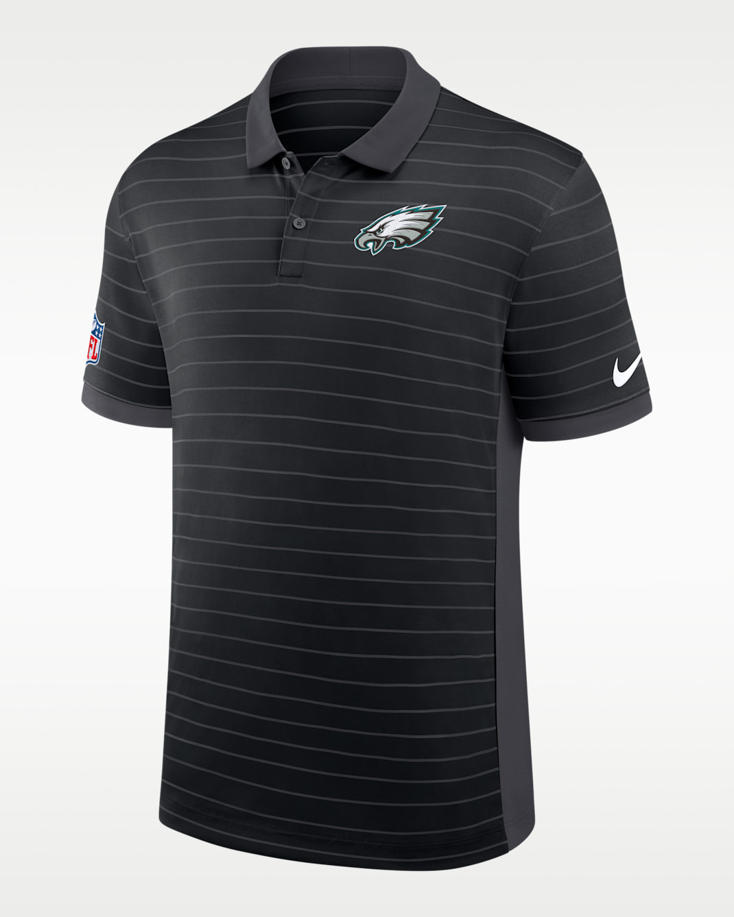 Philadelphia Eagles Sideline Victory Stripe Men's Nike Dri-FIT NFL Polo - Black