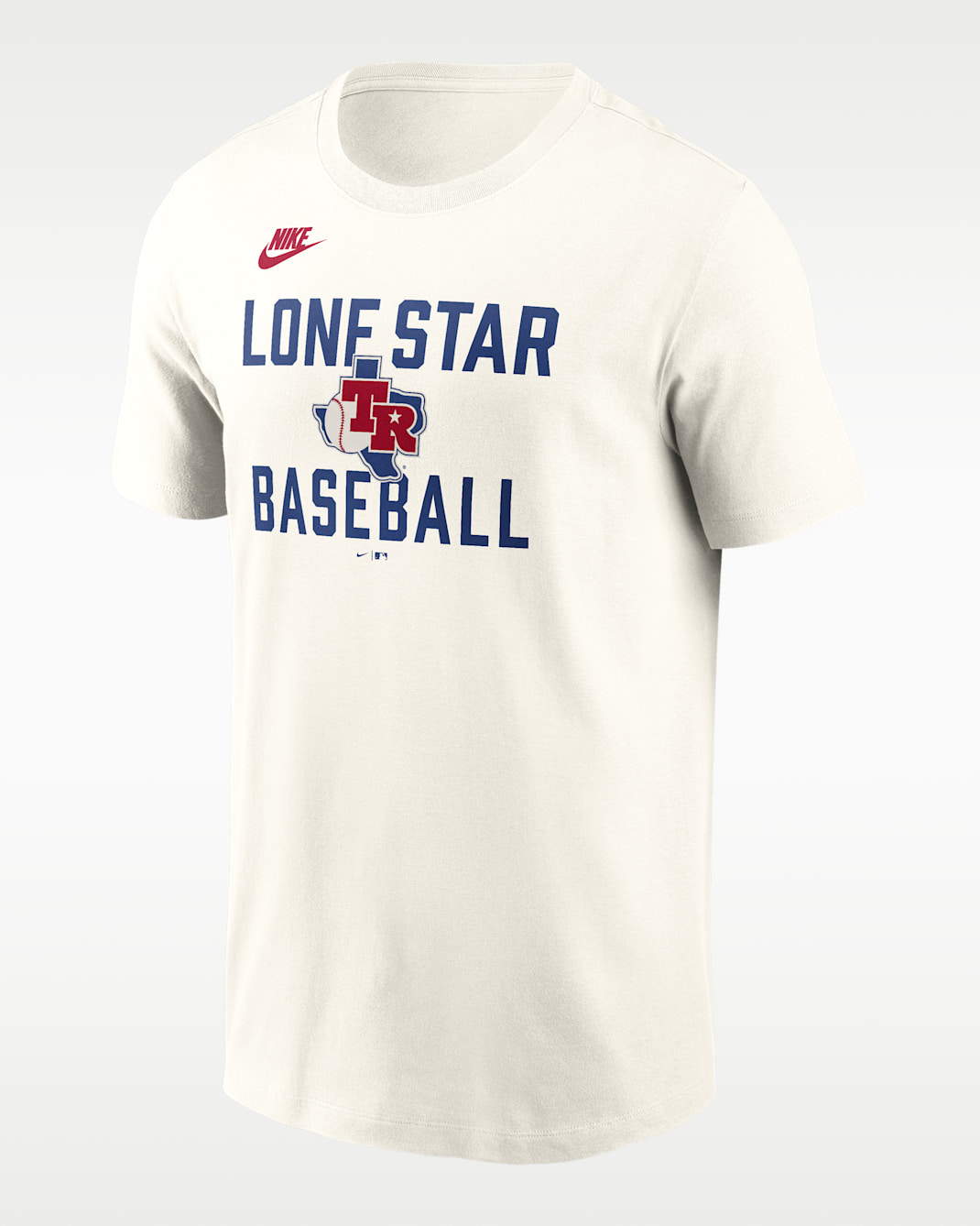 Playera Nike de la MLB para hombre Texas Rangers Cooperstown ’70s Inspired - Crema