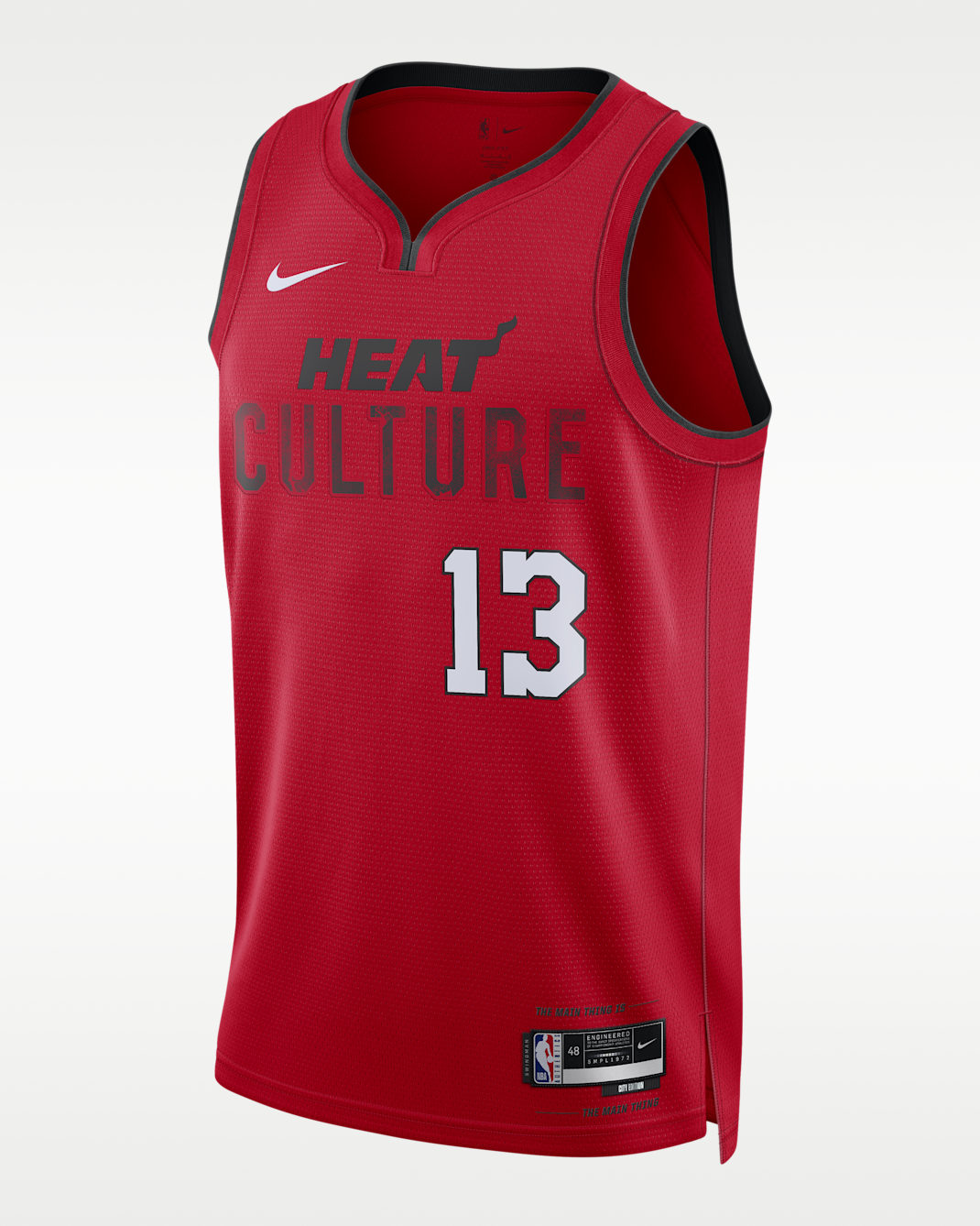 Jersey Nike Dri-FIT de la NBA Swingman para hombre Bam Adebayo Miami Heat 2024/25 City Edition - Rojo universitario