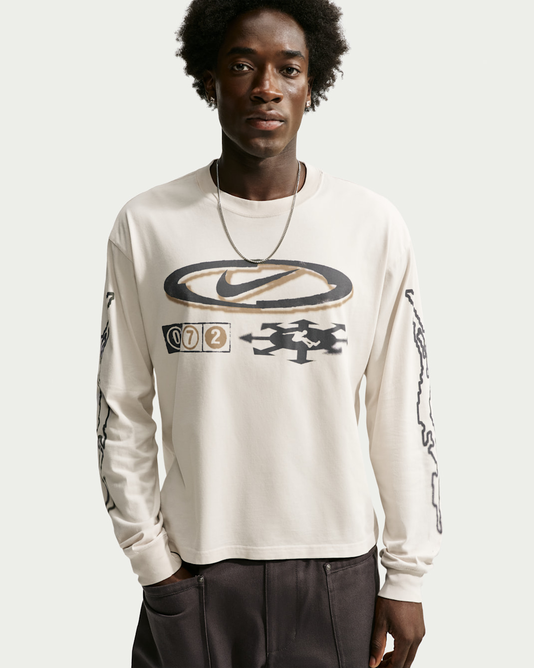 T-shirt z długim rękawem Nike Sportswear - Light Bone