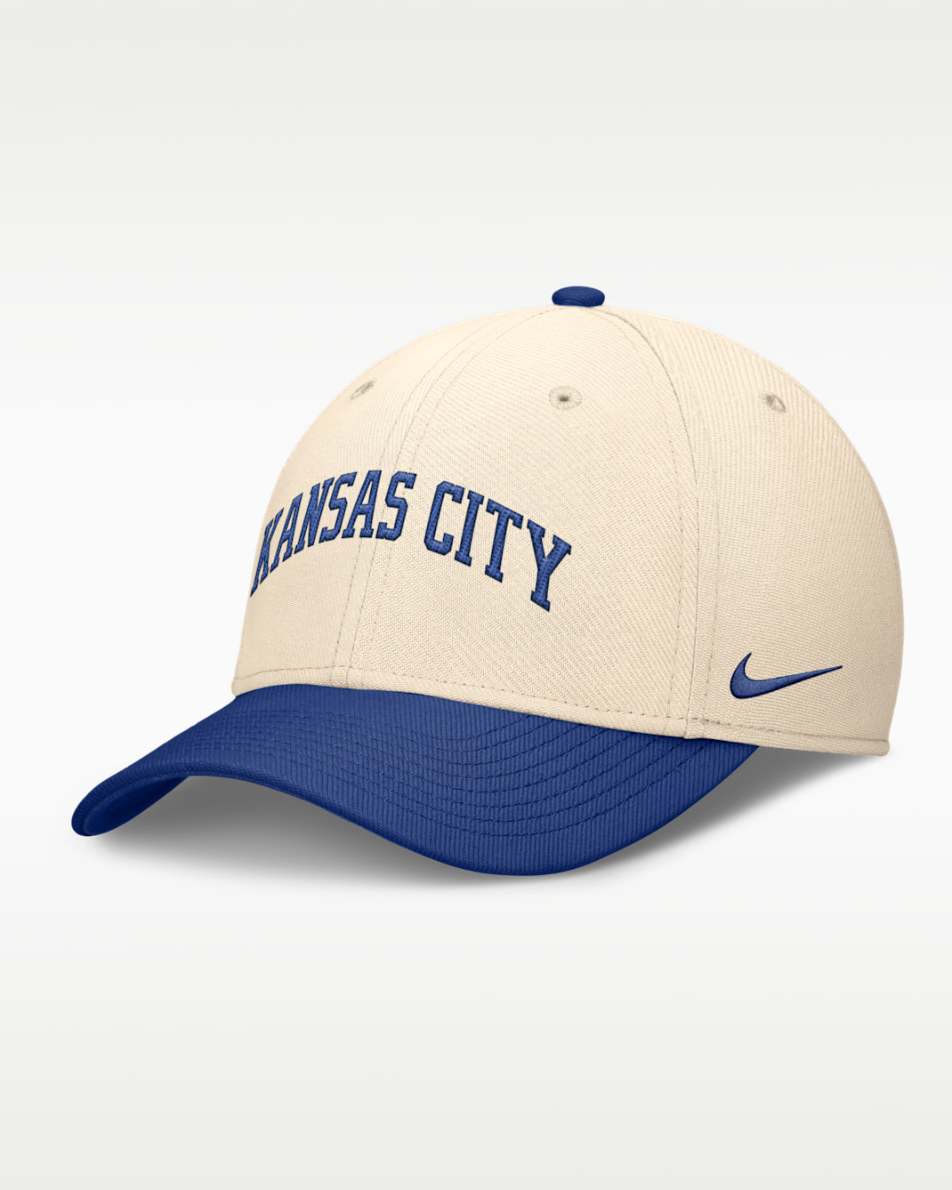 Kansas City Royals Statement Rise Swoosh Men's Nike Dri-FIT MLB Hat - Natural