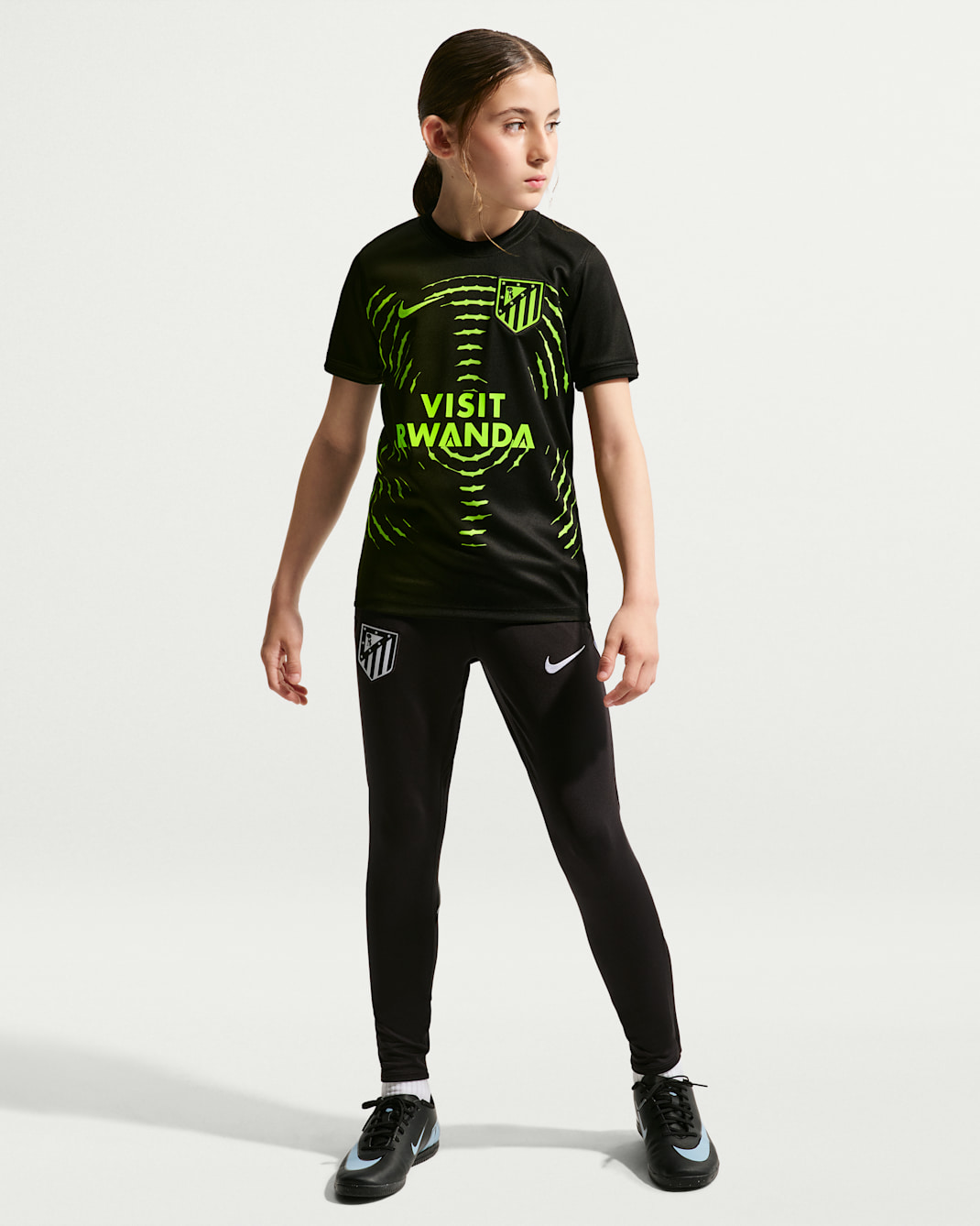 Atlético Madrid Away Big Kids' Nike Dri-FIT Soccer Pre-Match Top