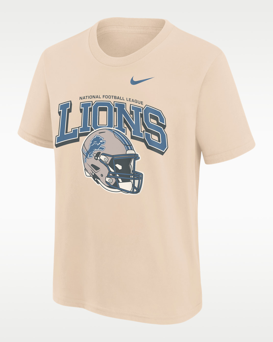Detroit Lions Vintage Mod Easy Lane Big Kids' Nike NFL Short-Sleeve T-Shirt - Natural