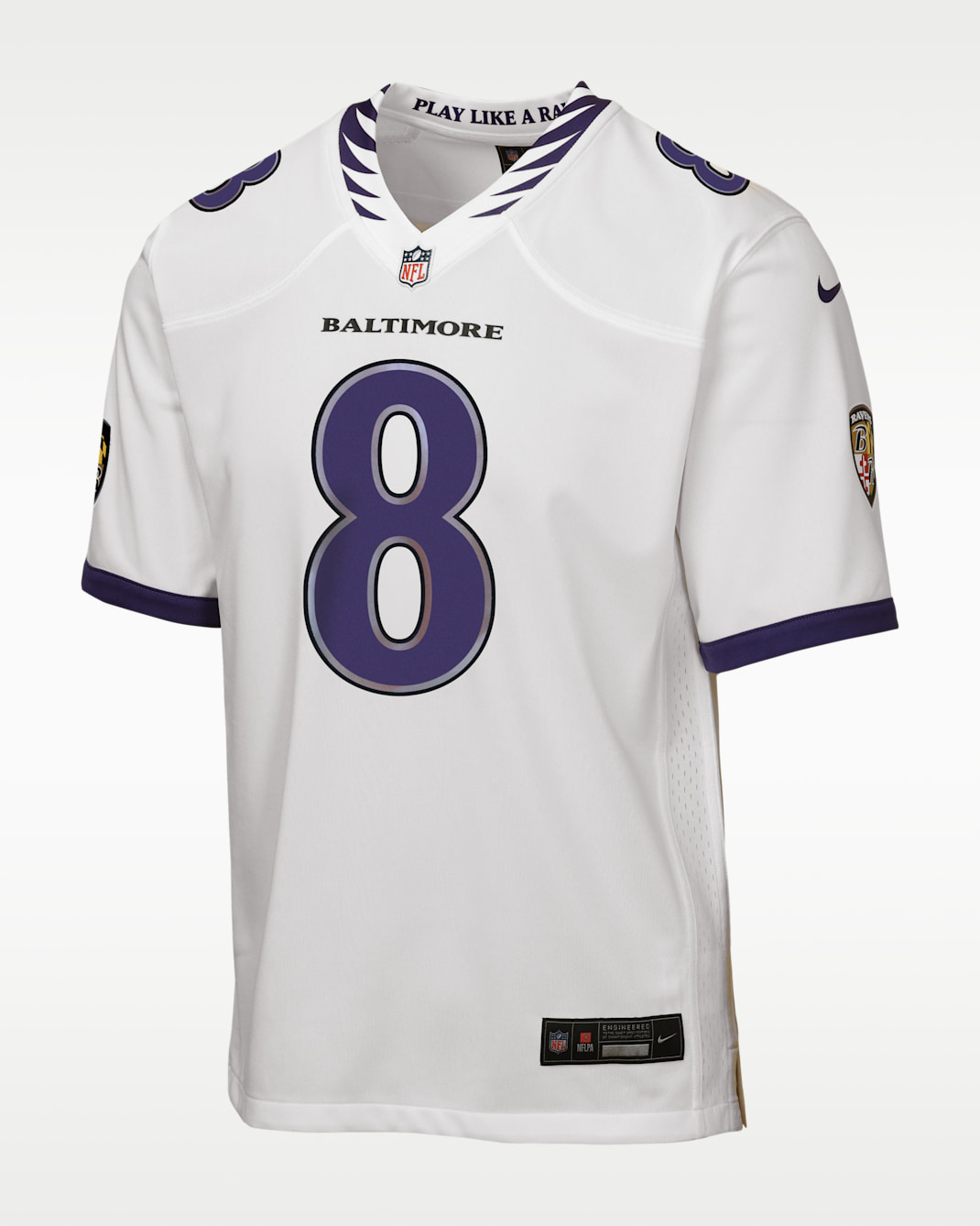 Lamar Jackson Baltimore Ravens Big Kids' Game Jersey - White