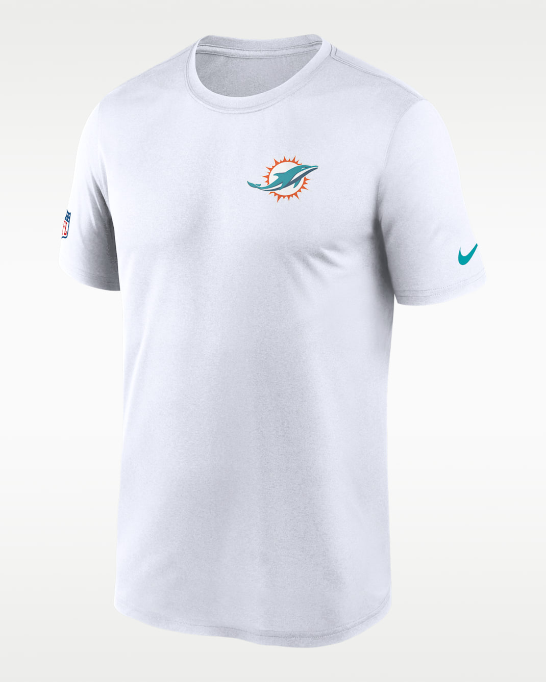Playera Nike Dri-FIT de la NFL para hombre Miami Dolphins Legend Small Logo - Blanco