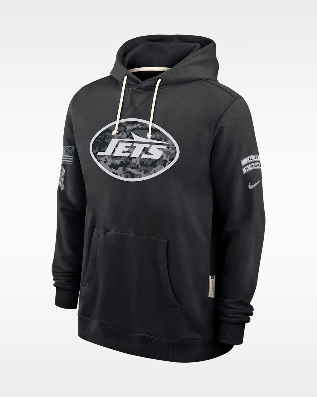 New York Jets Salute to Service Sideline Men's Nike Dri-FIT NFL Pullover Hoodie - Black