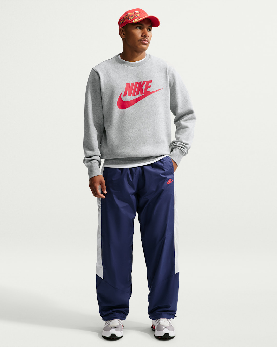Nike Windrunner Men's Lightweight Pants - Blue Void/Summit White/Light Crimson